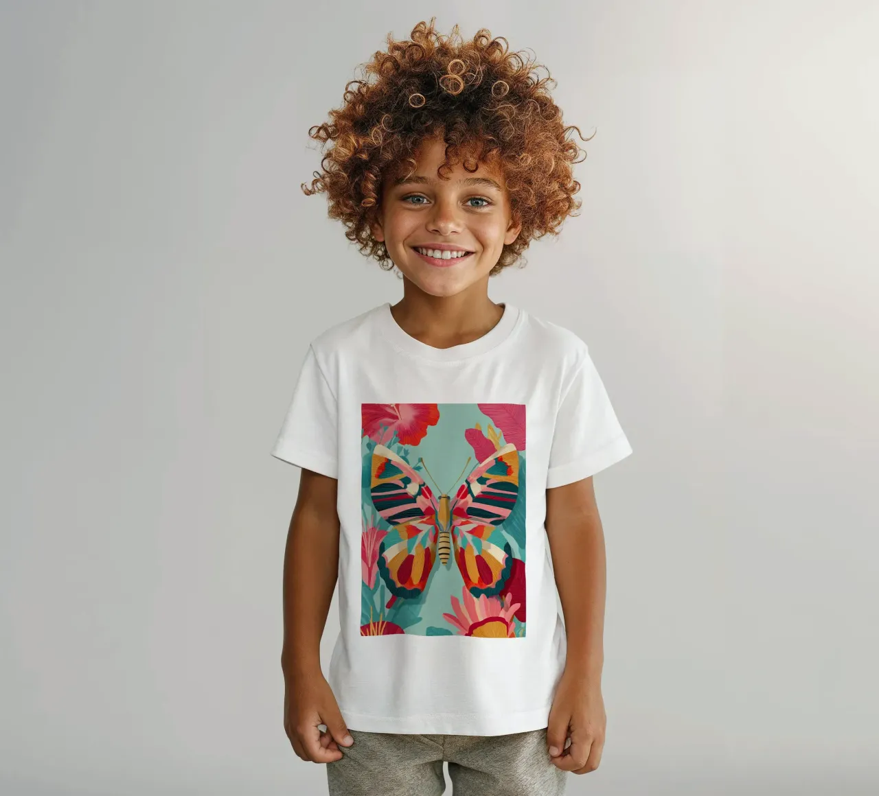 Portrait of a Butterfly in Bloom t-shirt bambini da Luca