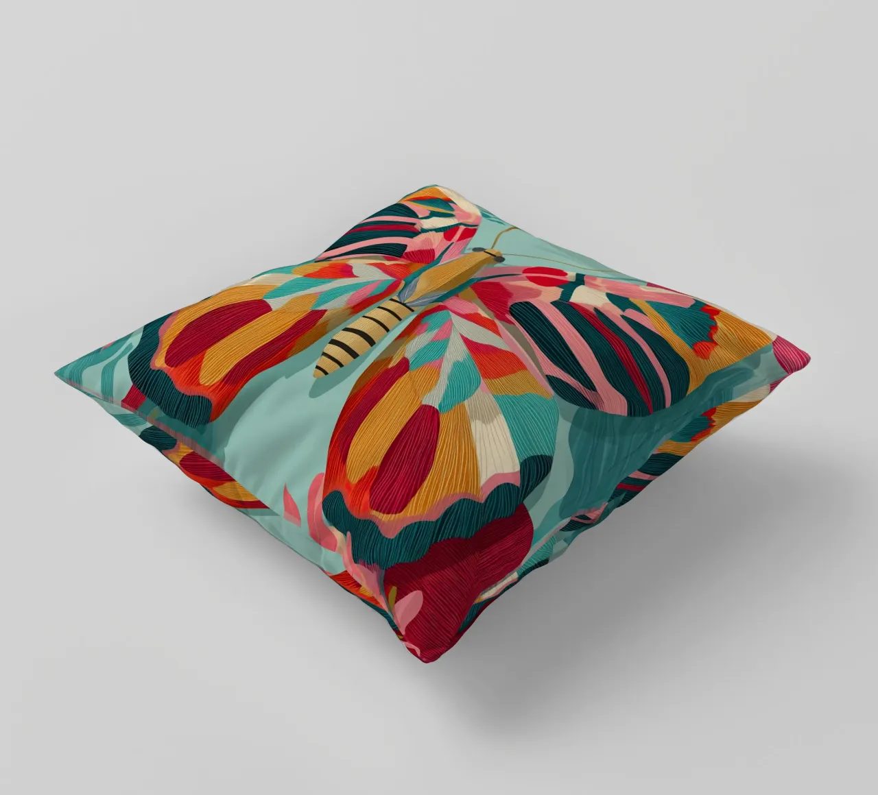 Portrait of a Butterfly in Bloom cuscino da Luca