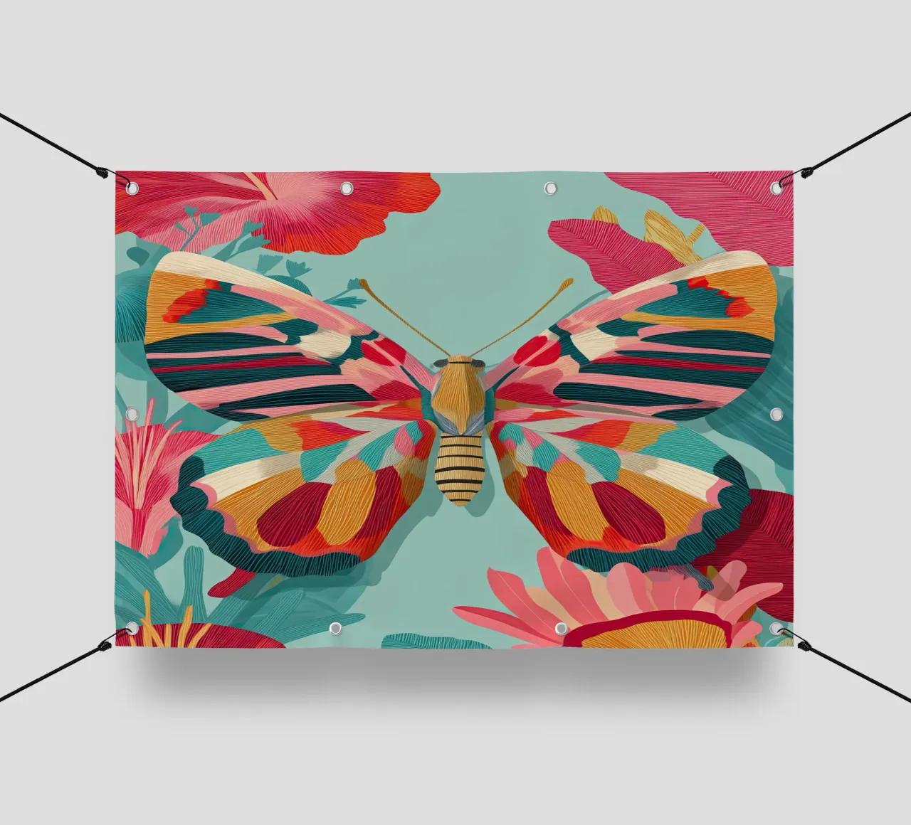 Portrait of a Butterfly in Bloom PVC Plane von Luca