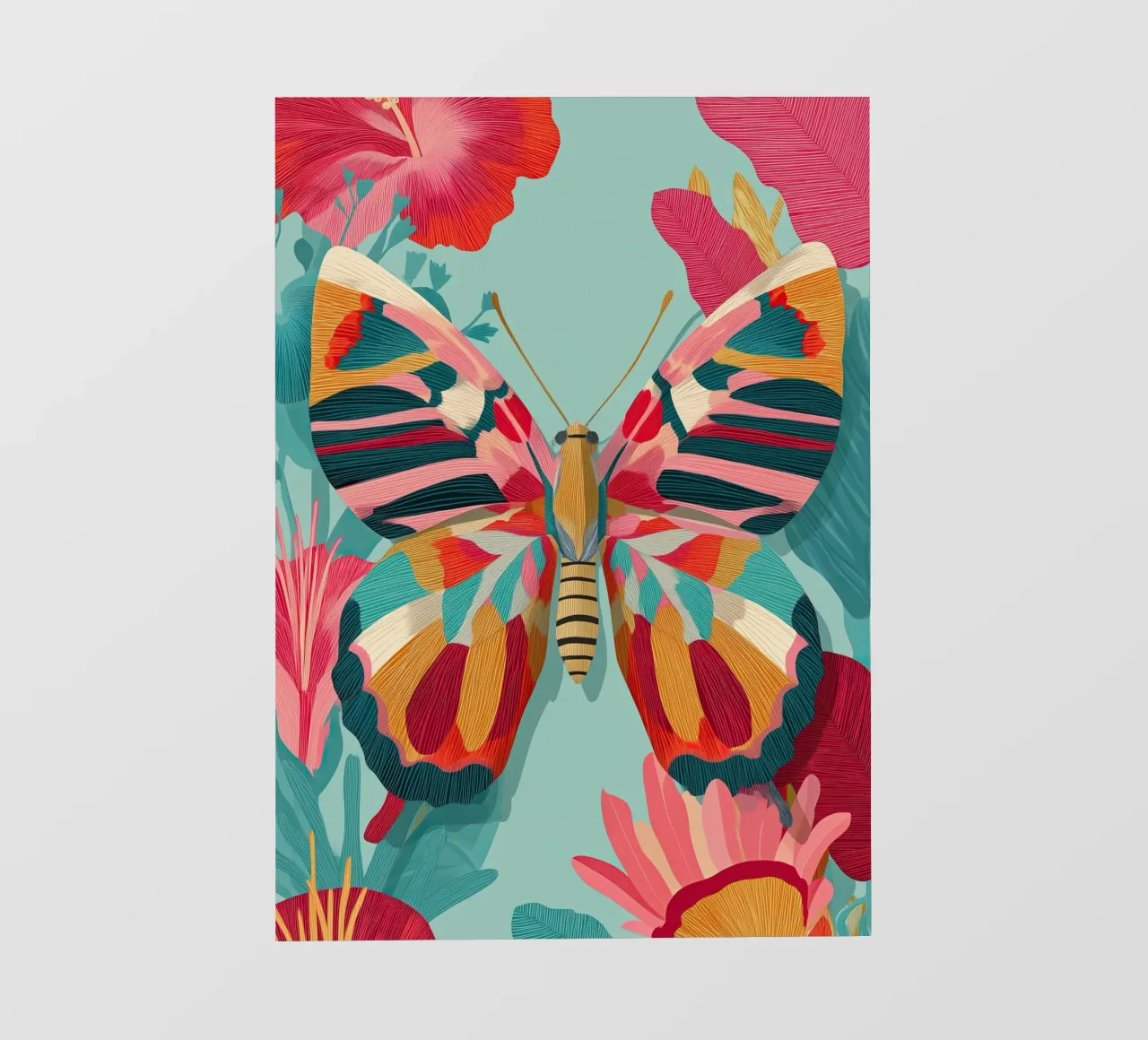 Portrait of a Butterfly in Bloom PVC Plane von Luca
