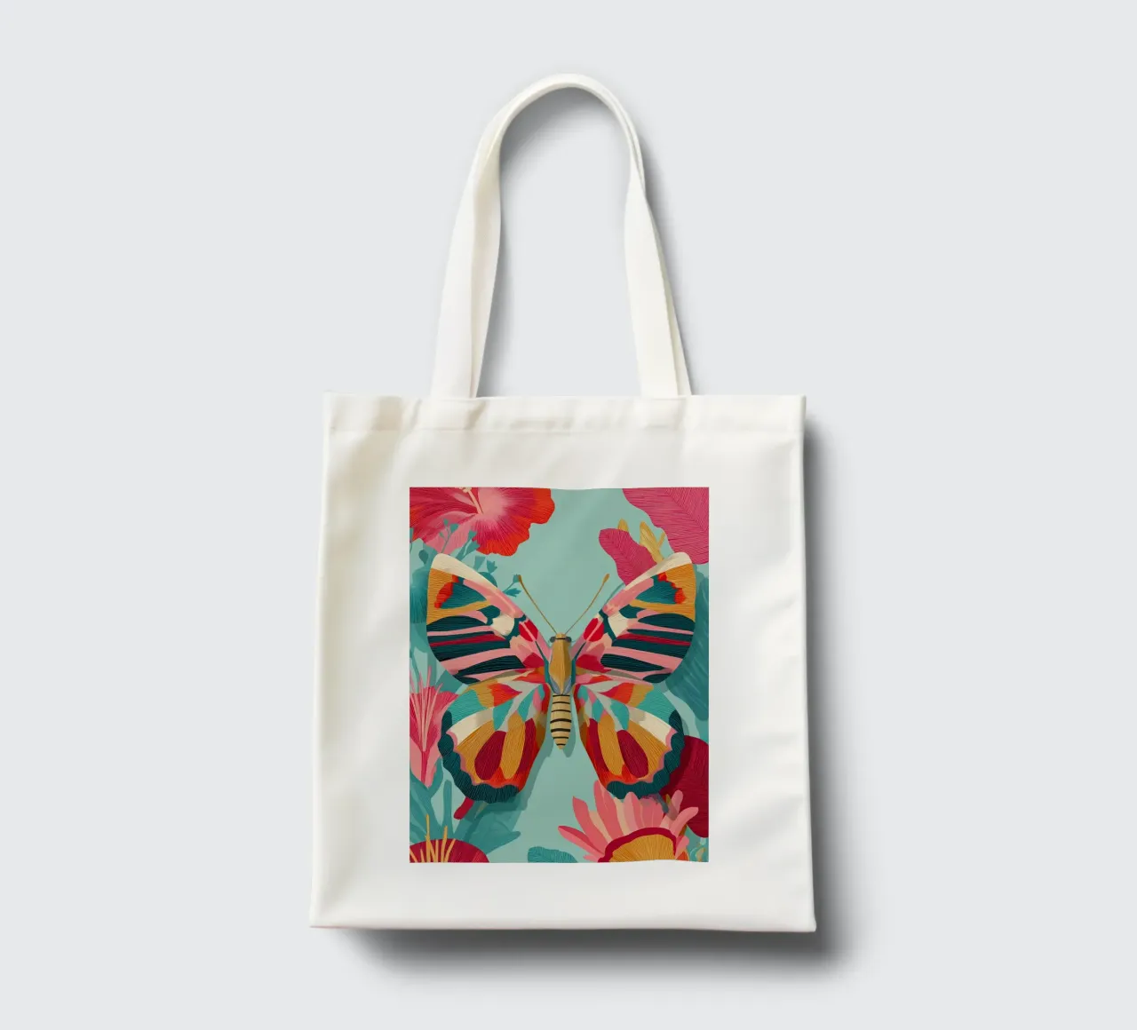 Portrait of a Butterfly in Bloom borsa in juta da Luca