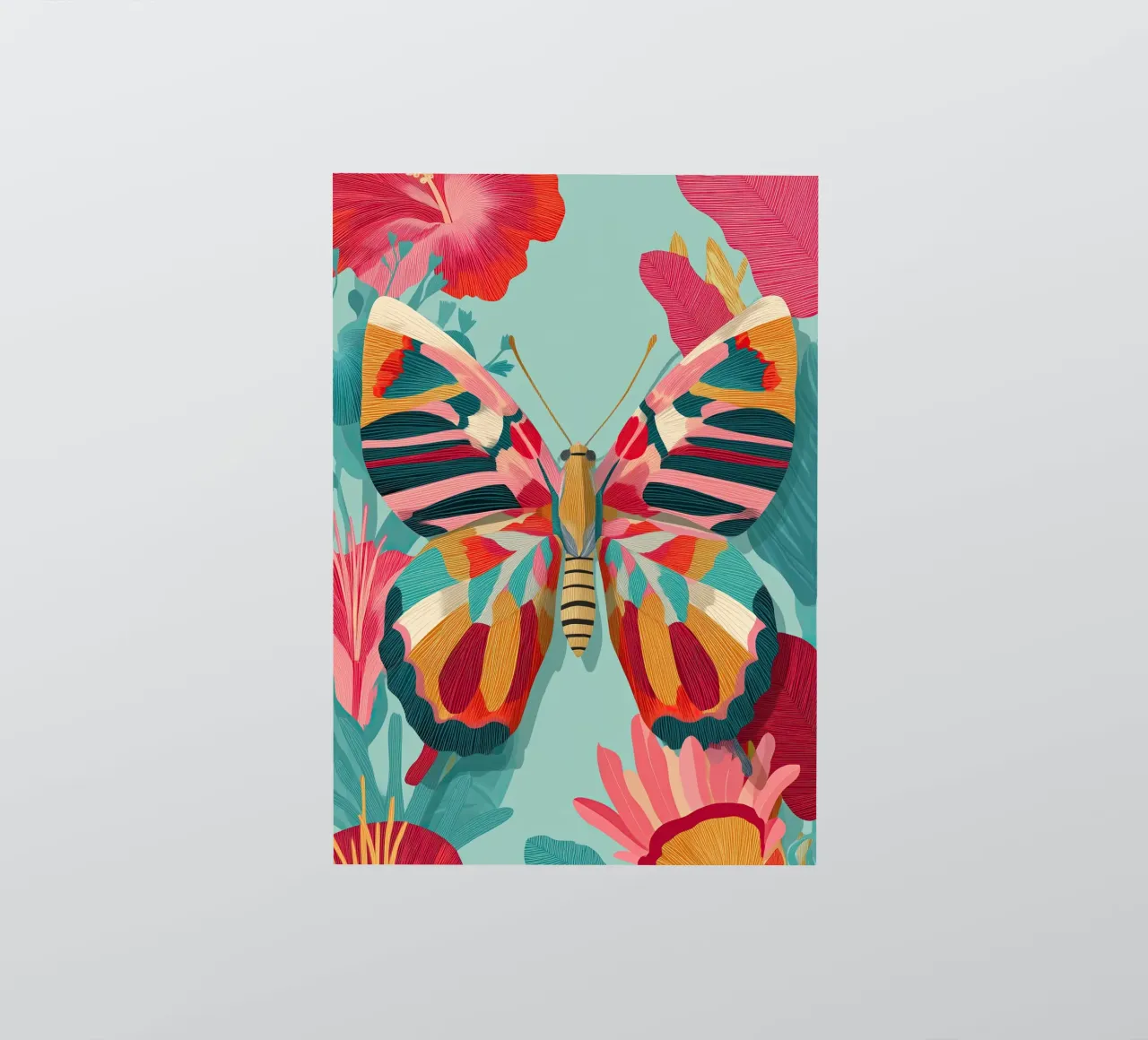 Portrait of a Butterfly in Bloom adesivo da Luca