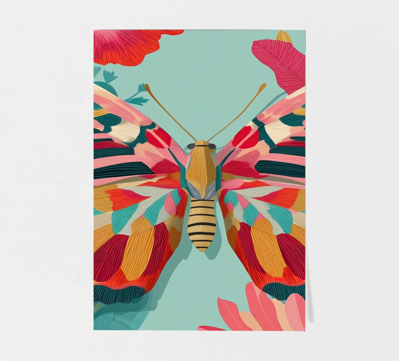 Portrait of a Butterfly in Bloom Stickerbogen von Luca