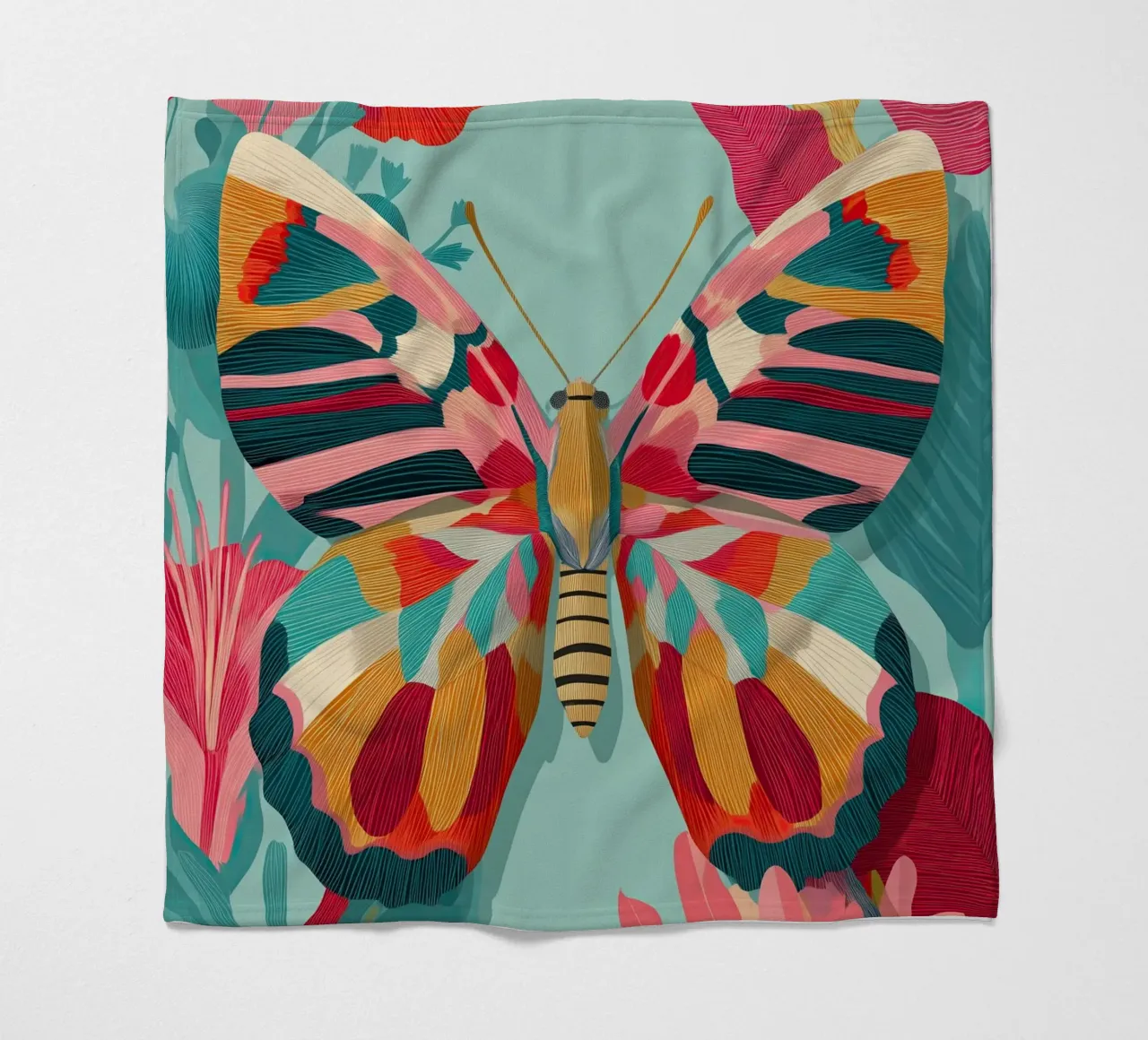 Portrait of a Butterfly in Bloom coperta in pile da Luca