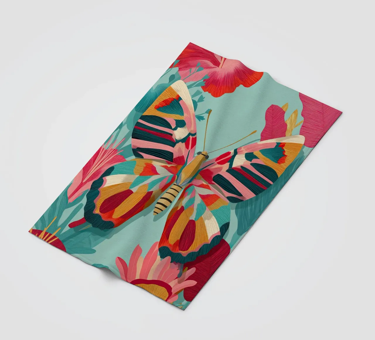 Portrait of a Butterfly in Bloom coperta in pile da Luca