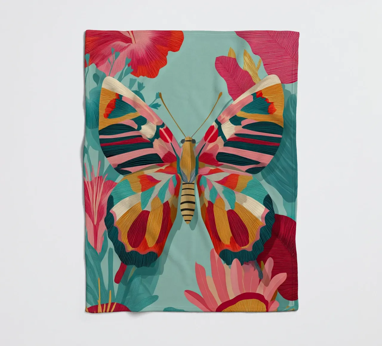 Portrait of a Butterfly in Bloom coperta in pile da Luca