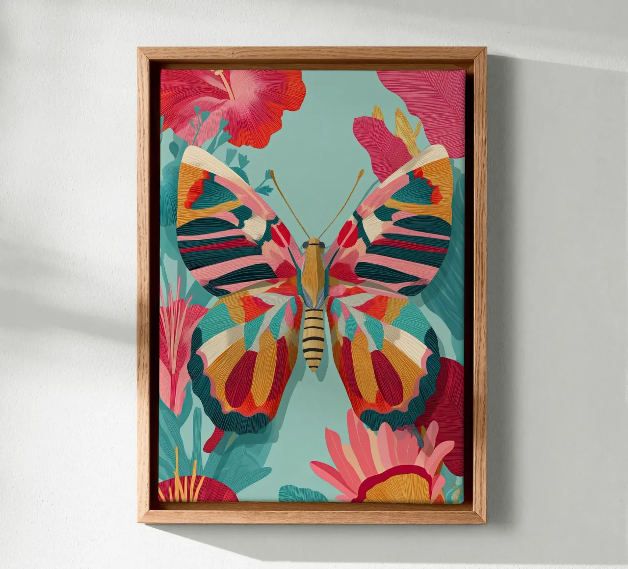 Portrait of a Butterfly in Bloom canvas van Luca