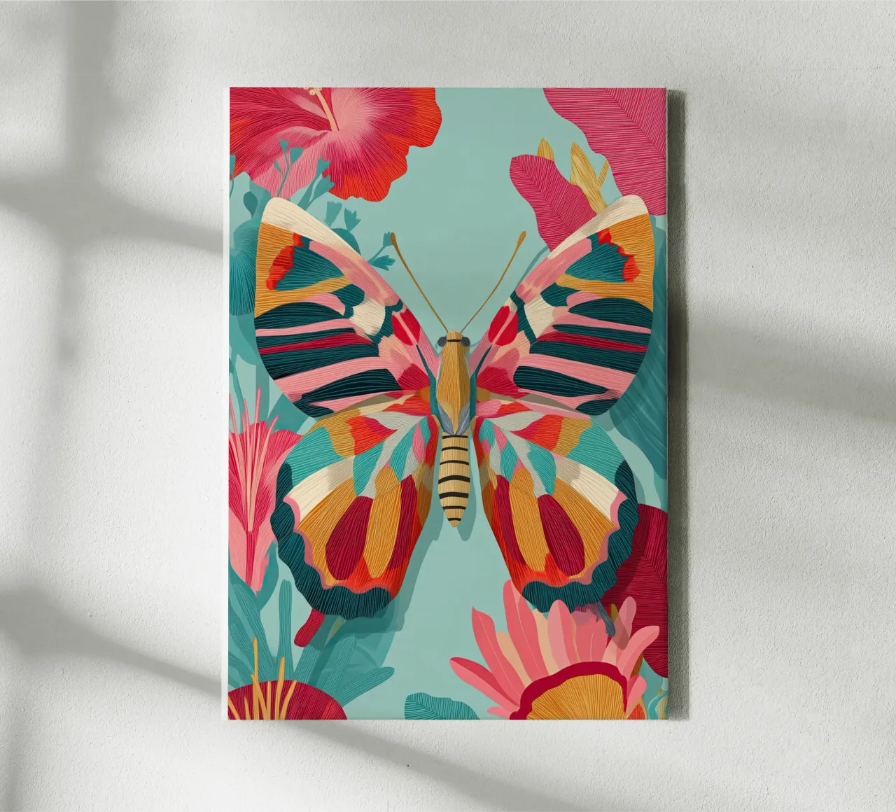 Portrait of a Butterfly in Bloom canvas van Luca