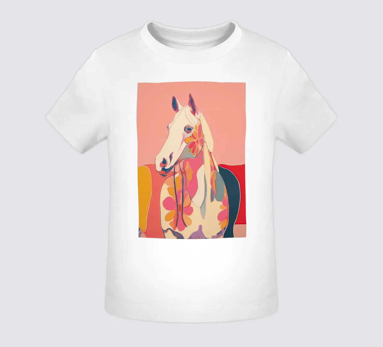 Portrait of a Horse in Bloom maglietta neonato da Luca