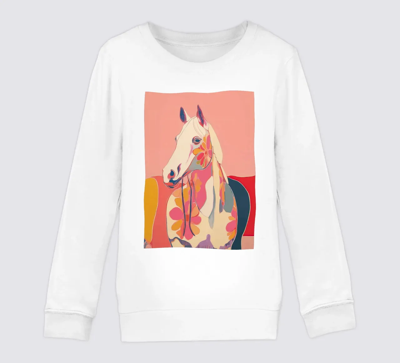 Portrait of a Horse in Bloom felpa bambino da Luca