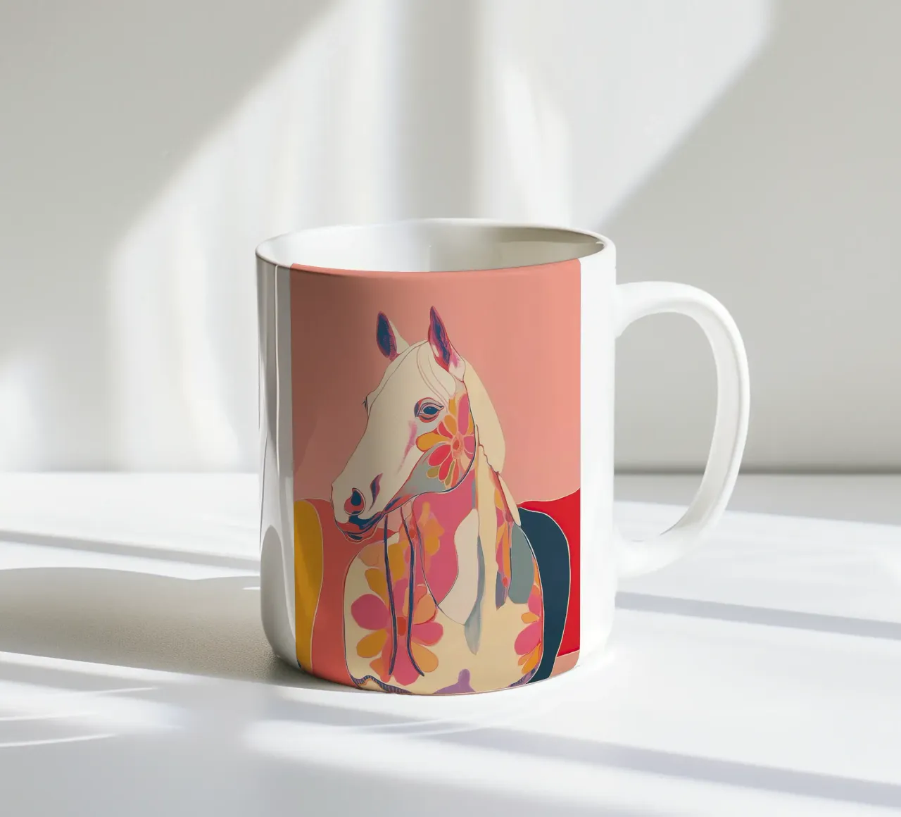 Portrait of a Horse in Bloom tazza in ceramica da Luca