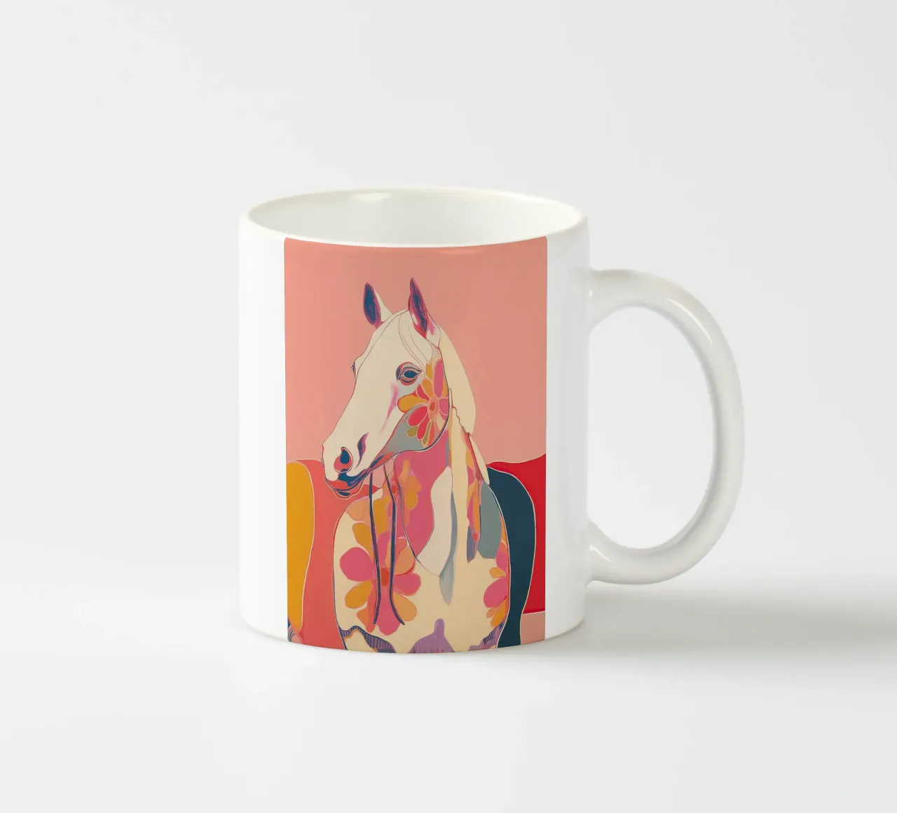 Portrait of a Horse in Bloom tazza in ceramica da Luca