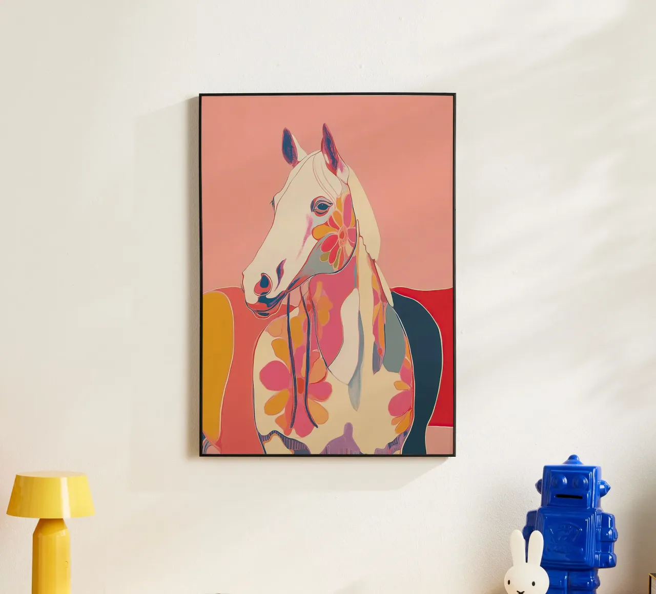 Portrait of a Horse in Bloom alluminio dibond da Luca