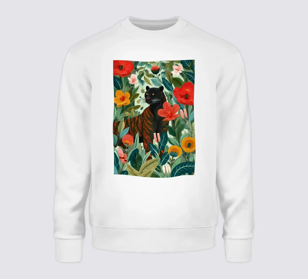 Portrait of a Panther in Bloom I felpa da Luca