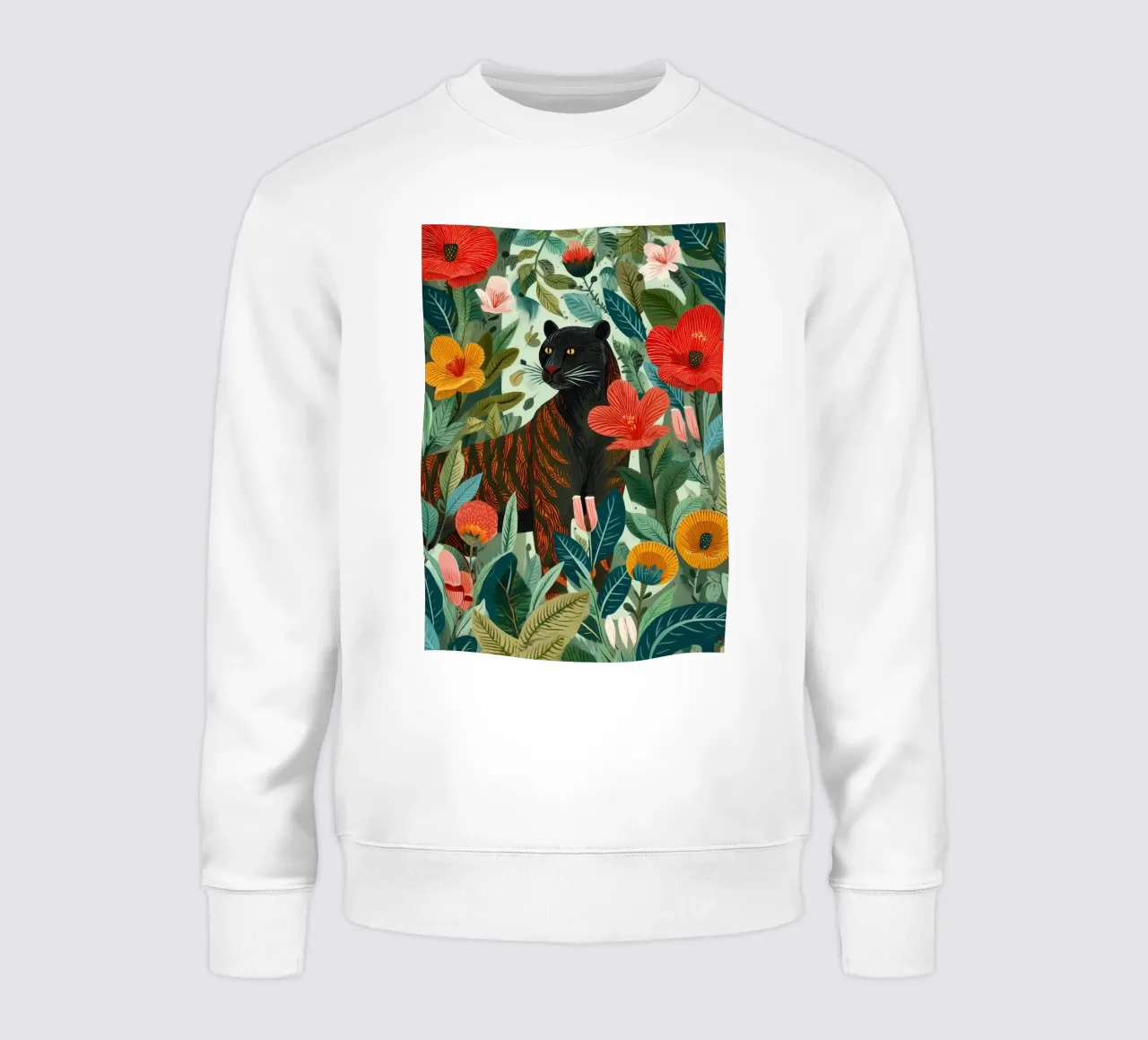 Portrait of a Panther in Bloom I felpa da Luca