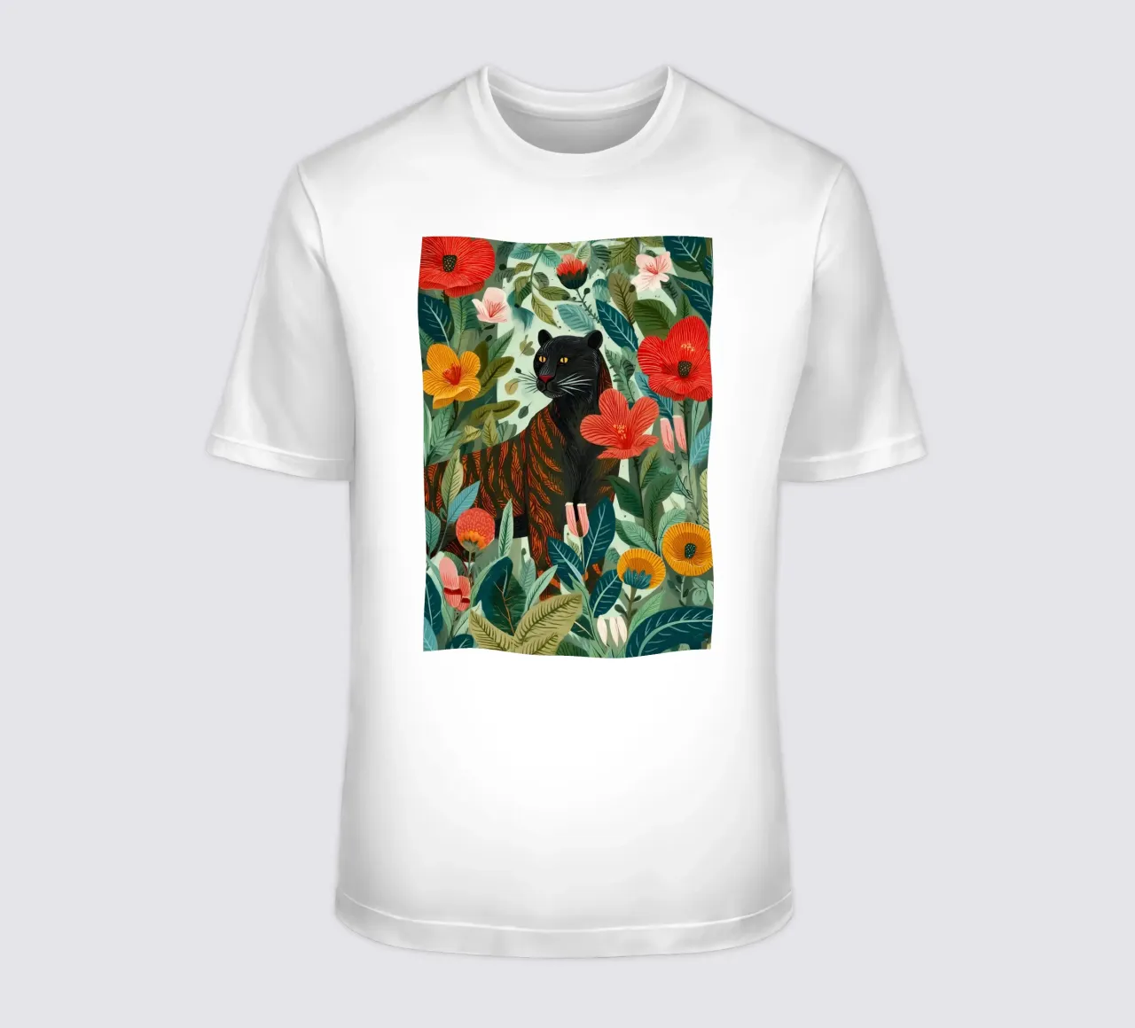 Portrait of a Panther in Bloom I t-shirt da Luca