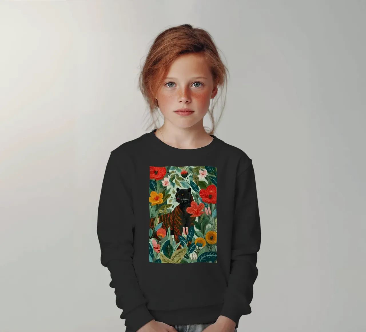 Portrait of a Panther in Bloom I felpa bambino da Luca