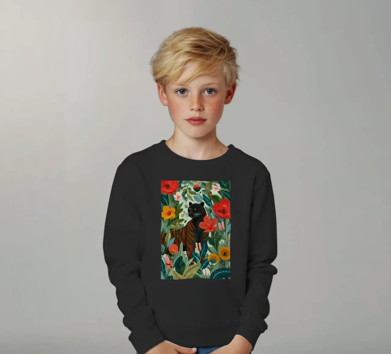 Portrait of a Panther in Bloom I felpa bambino da Luca