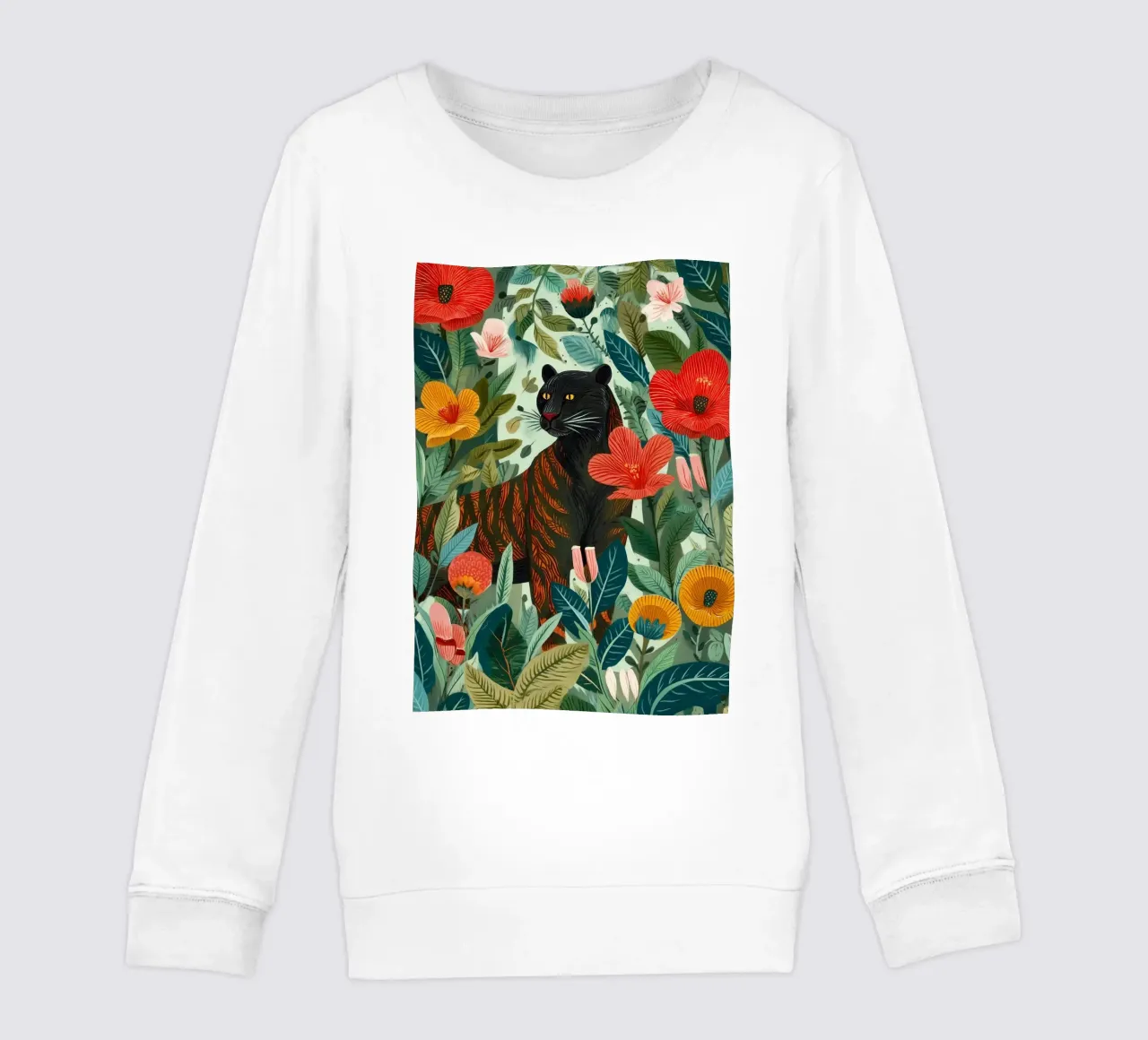 Portrait of a Panther in Bloom I sudadera para niño de Luca