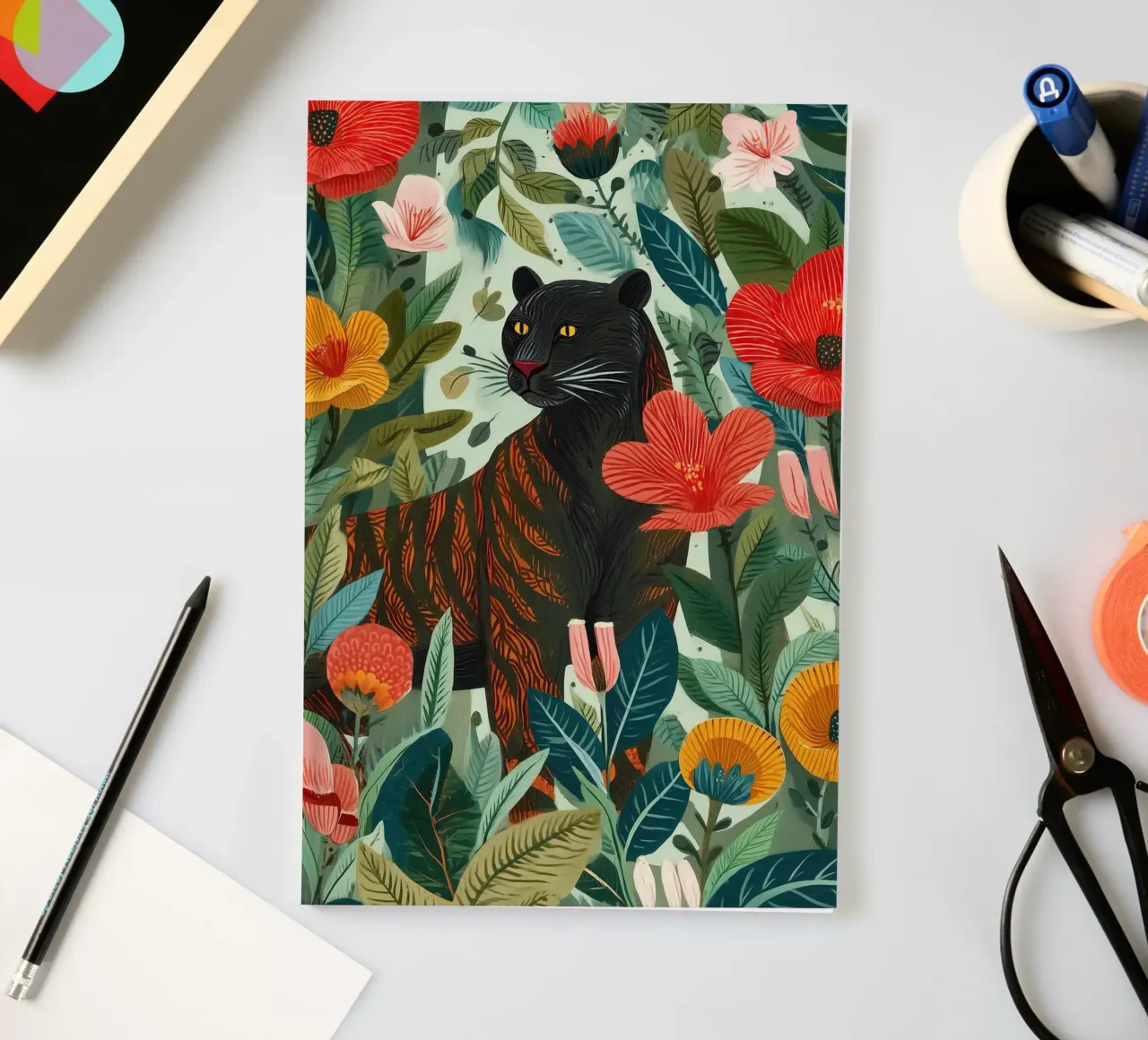 Portrait of a Panther in Bloom I carnet de notes de Luca