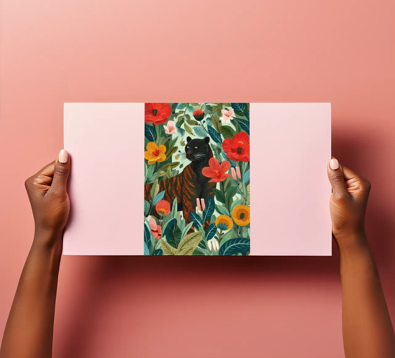 Portrait of a Panther in Bloom I foglio adesivo da Luca