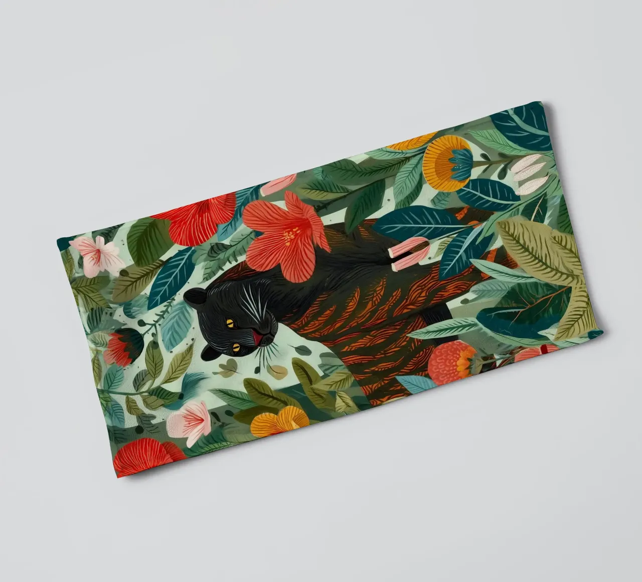 Portrait of a Panther in Bloom I asciugamano da bagno da Luca