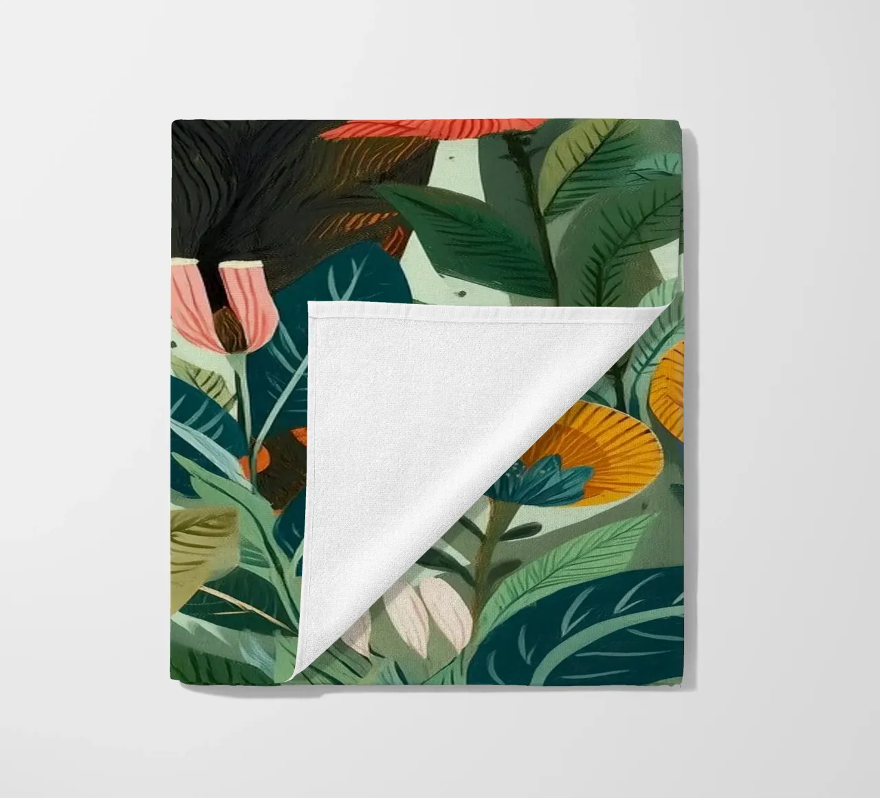 Portrait of a Panther in Bloom I beach towel by Luca