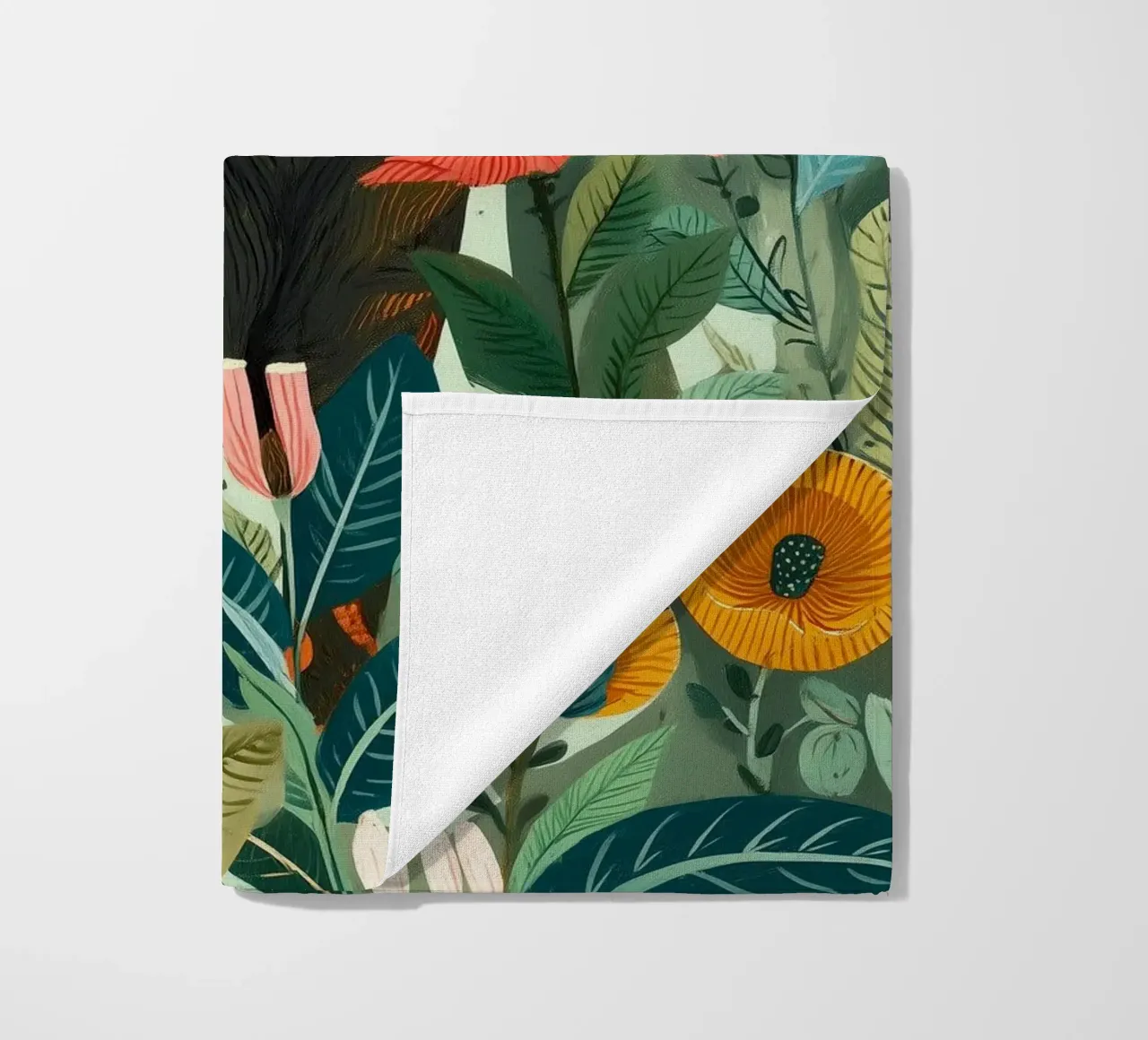 Portrait of a Panther in Bloom I beach towel by Luca