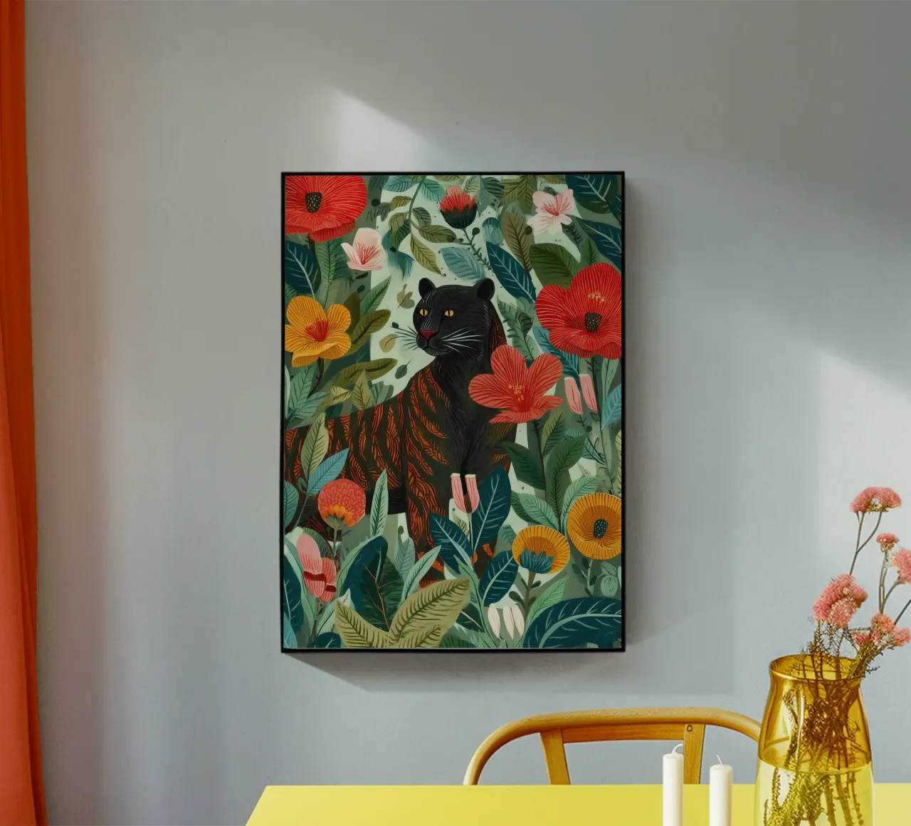 Portrait of a Panther in Bloom I plexiglass da Luca