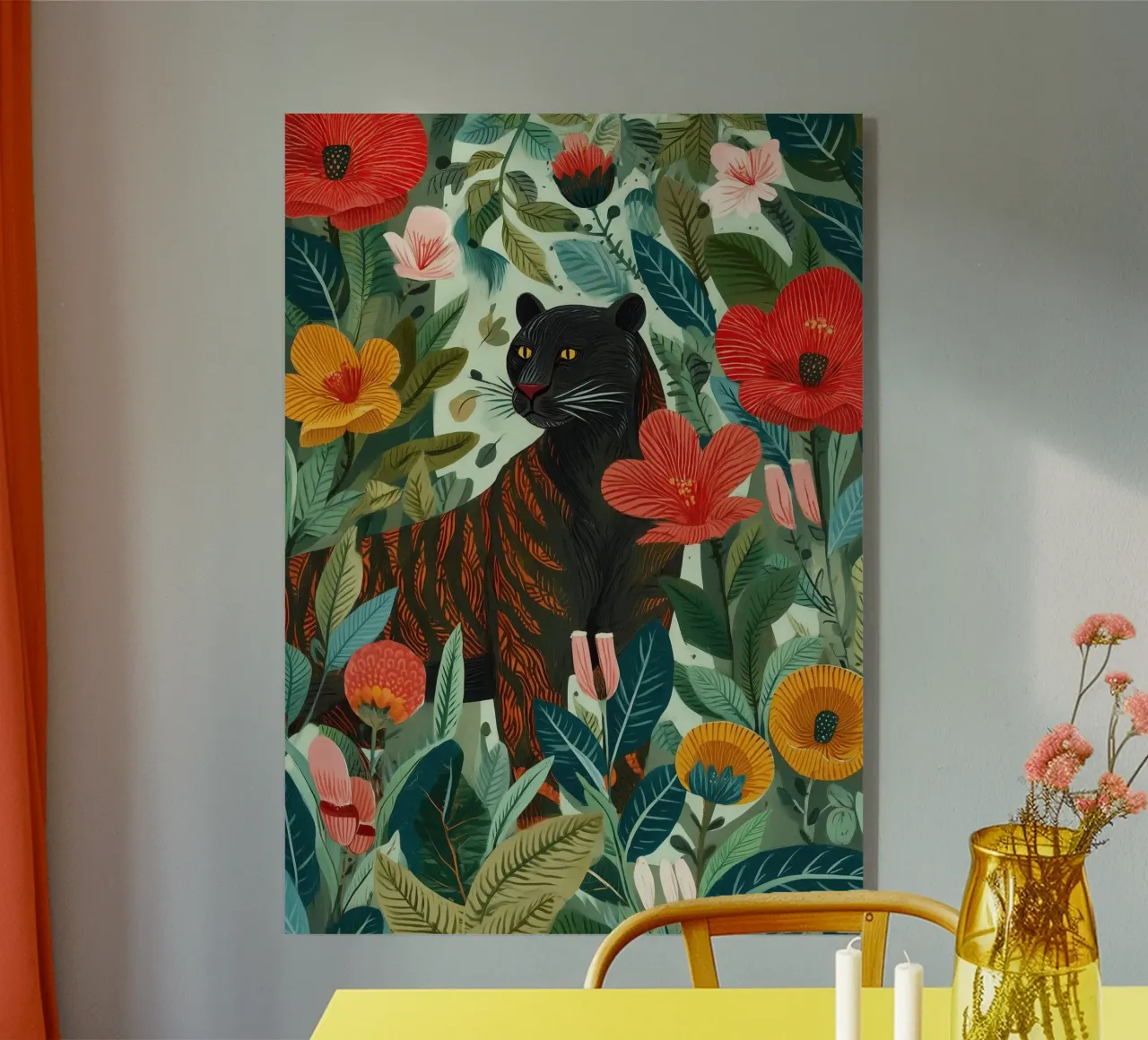 Portrait of a Panther in Bloom I plexiglass da Luca