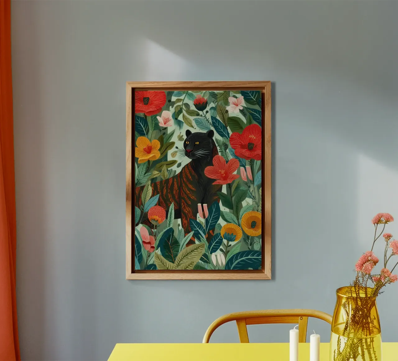 Portrait of a Panther in Bloom I alluminio dibond da Luca