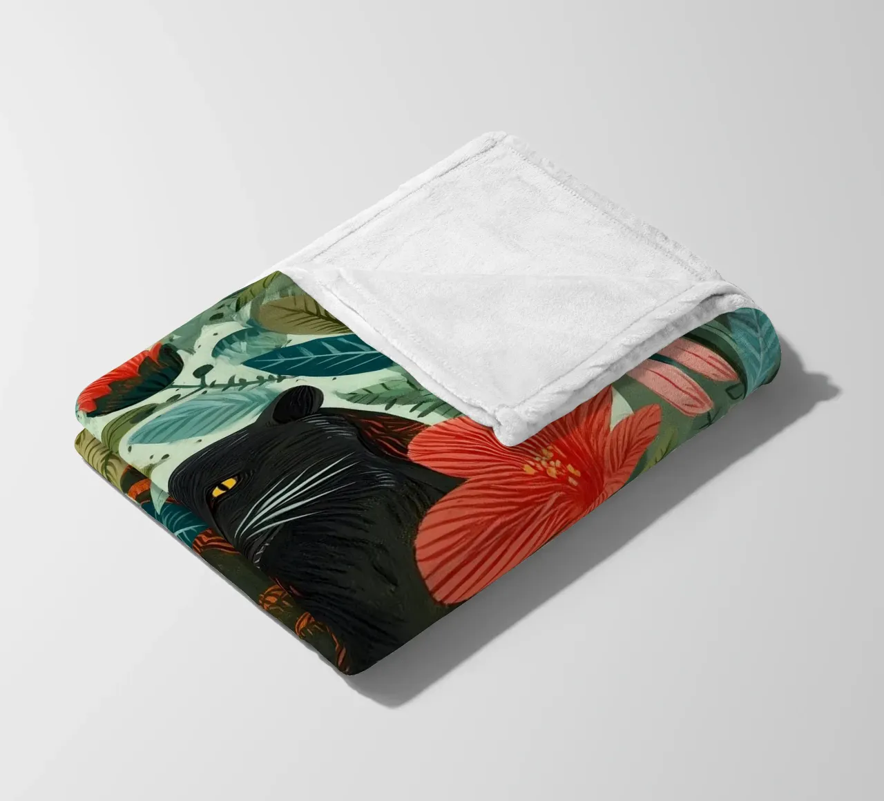 Portrait of a Panther in Bloom I coperta in pile da Luca