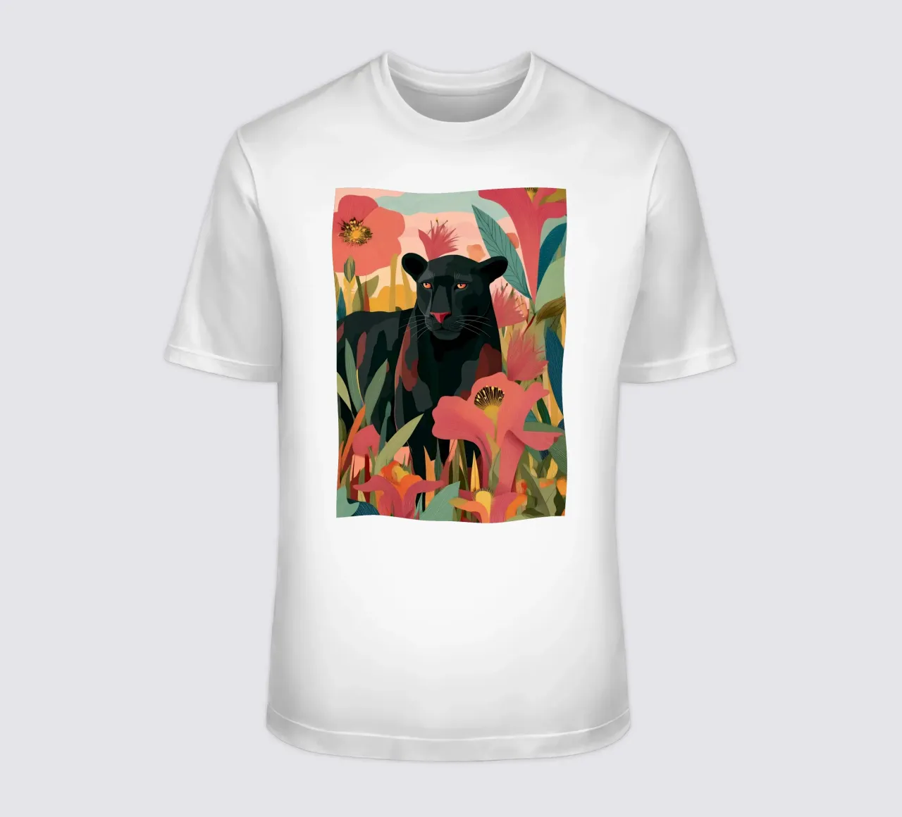 Portrait of a Panther in Bloom II t-shirt da Luca
