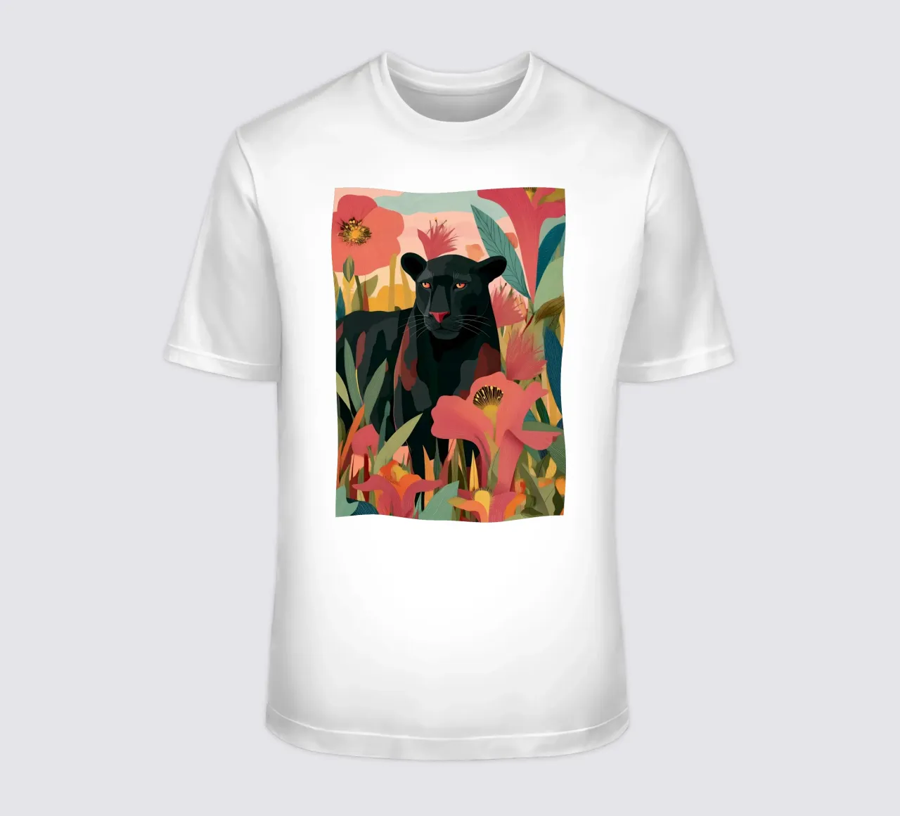Portrait of a Panther in Bloom II t-shirt da Luca