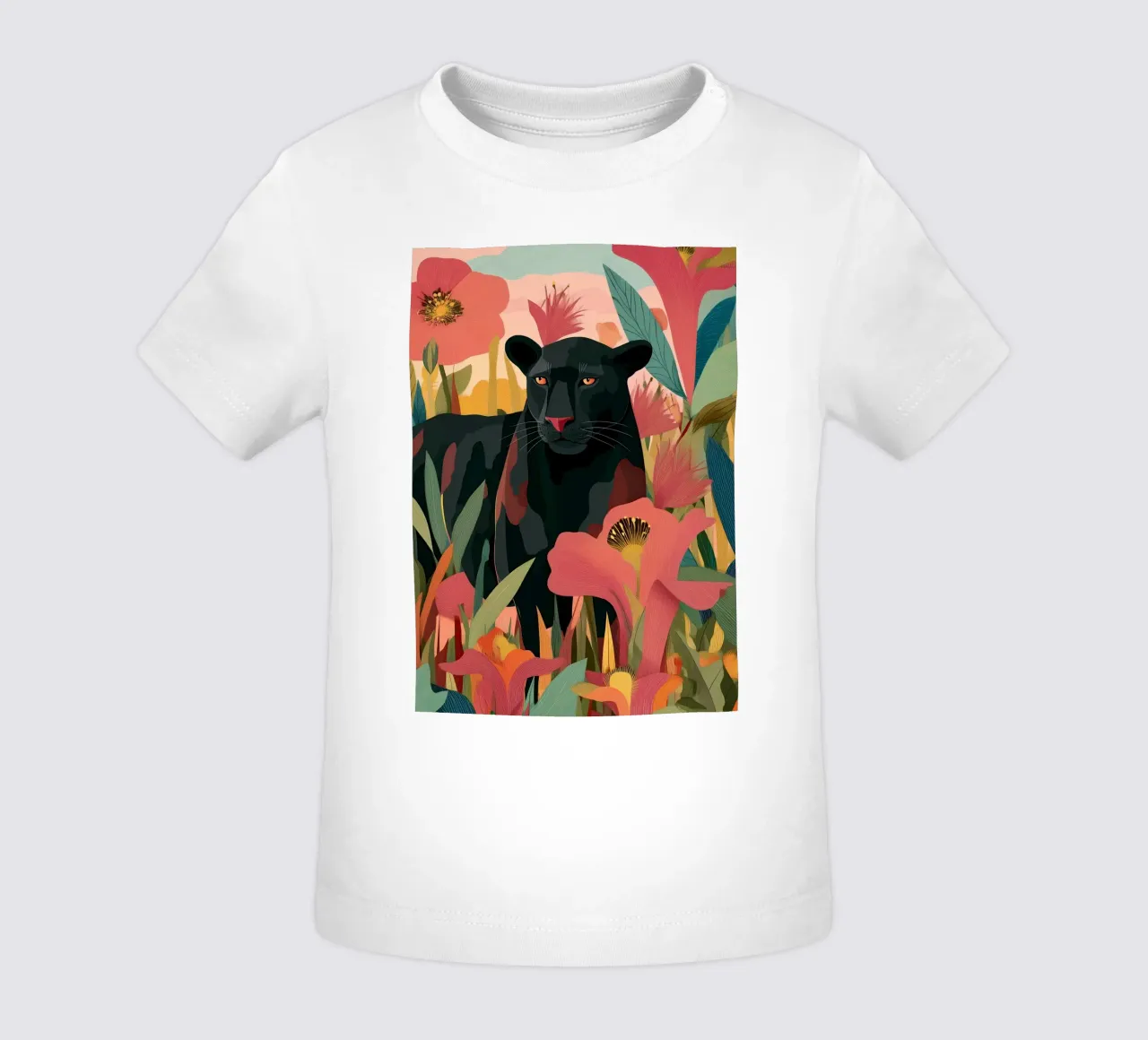 Portrait of a Panther in Bloom II maglietta neonato da Luca