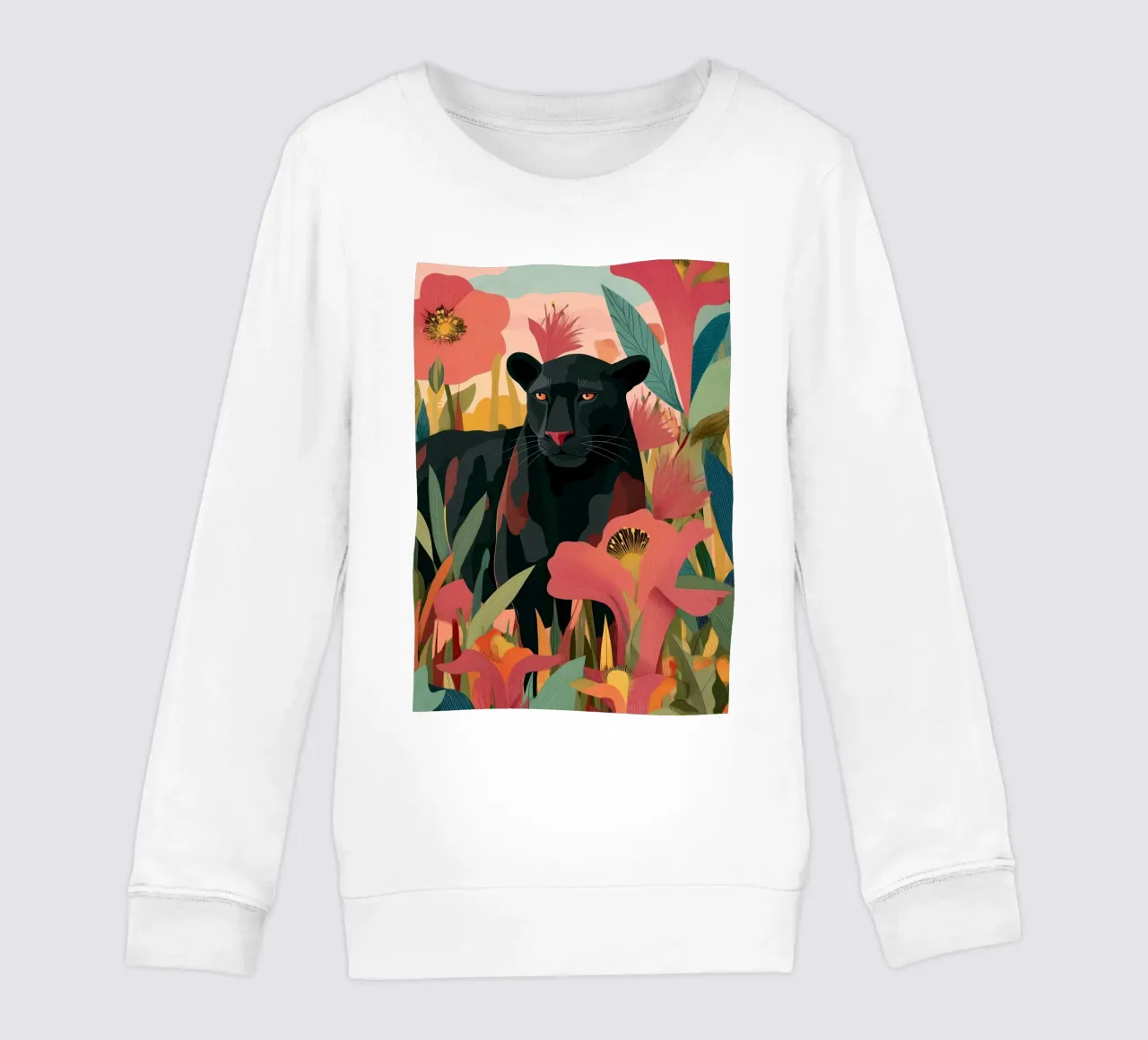 Portrait of a Panther in Bloom II felpa bambino da Luca