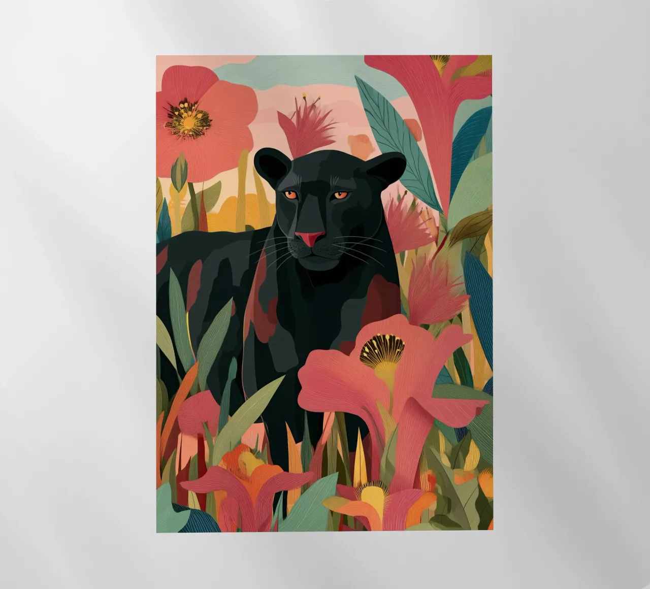 Portrait of a Panther in Bloom II pellicola backlit da Luca