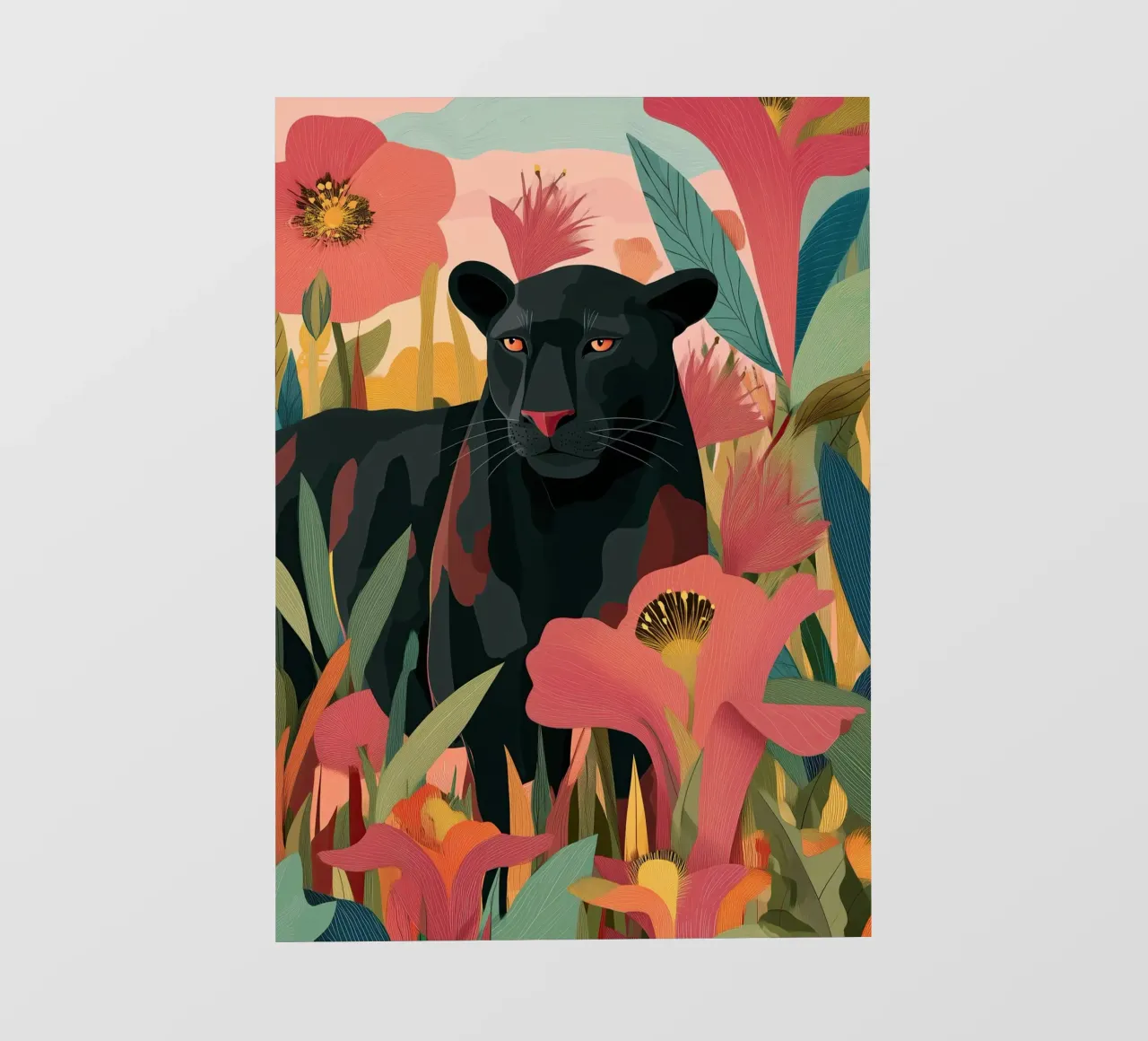 Portrait of a Panther in Bloom II pellicola backlit da Luca