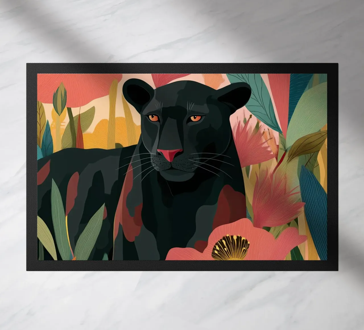 Portrait of a Panther in Bloom II zerbino da Luca