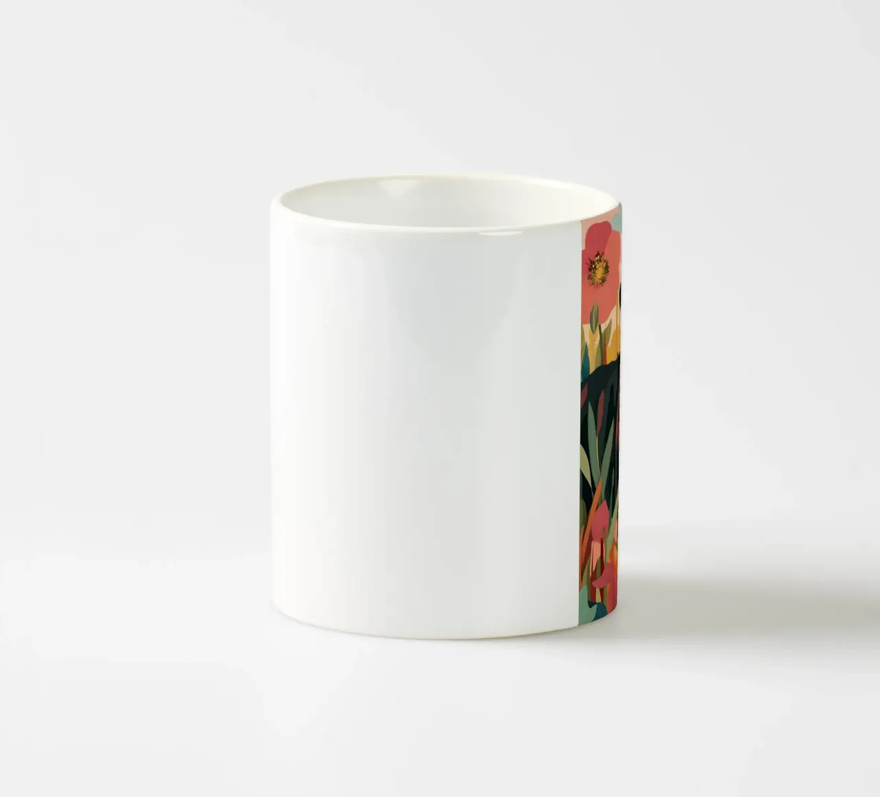 Portrait of a Panther in Bloom II tazza in ceramica da Luca