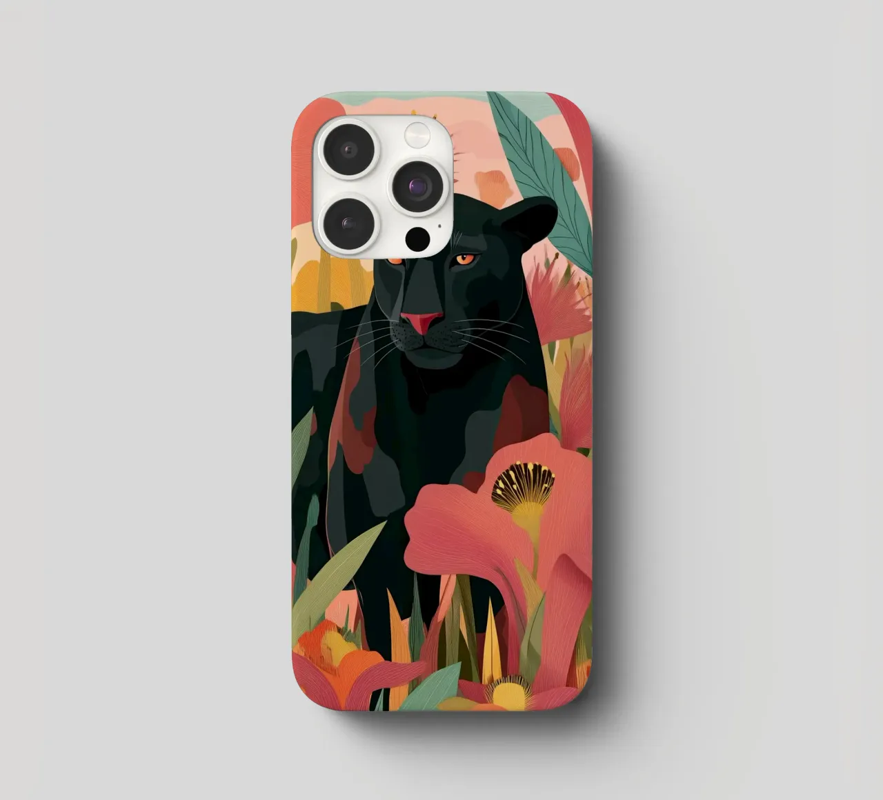 Portrait of a Panther in Bloom II cover iphone da Luca