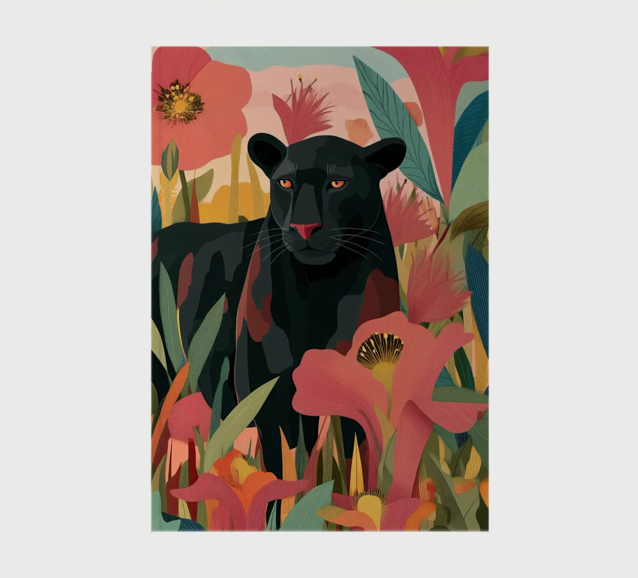 Portrait of a Panther in Bloom II carnet de notes de Luca