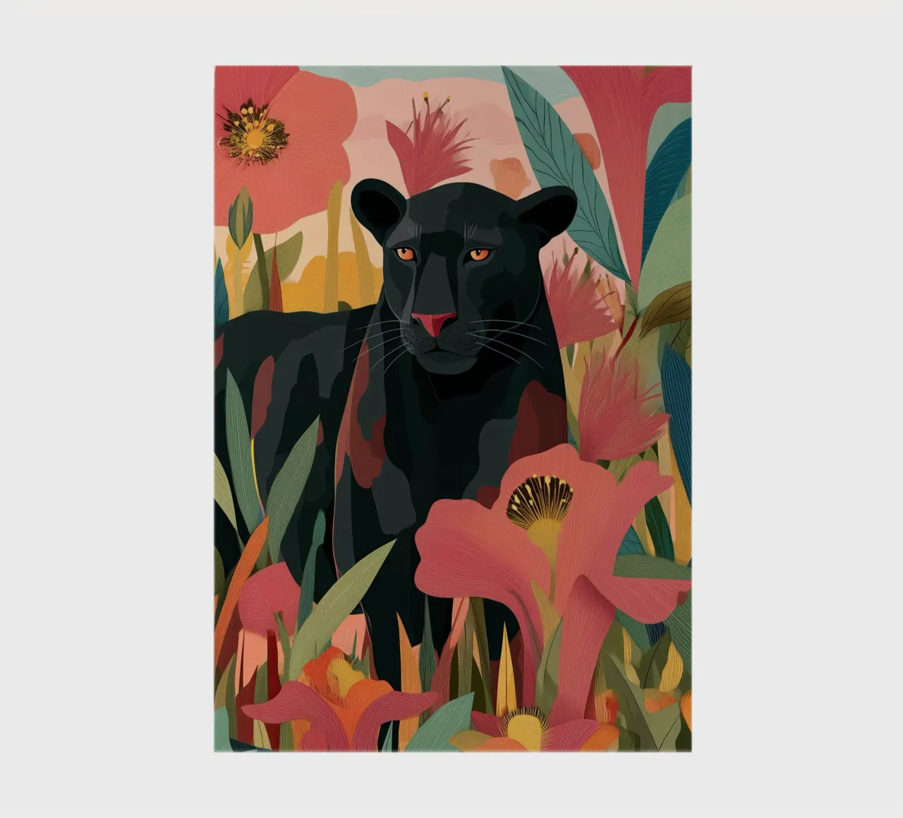 Portrait of a Panther in Bloom II carnet de notes de Luca