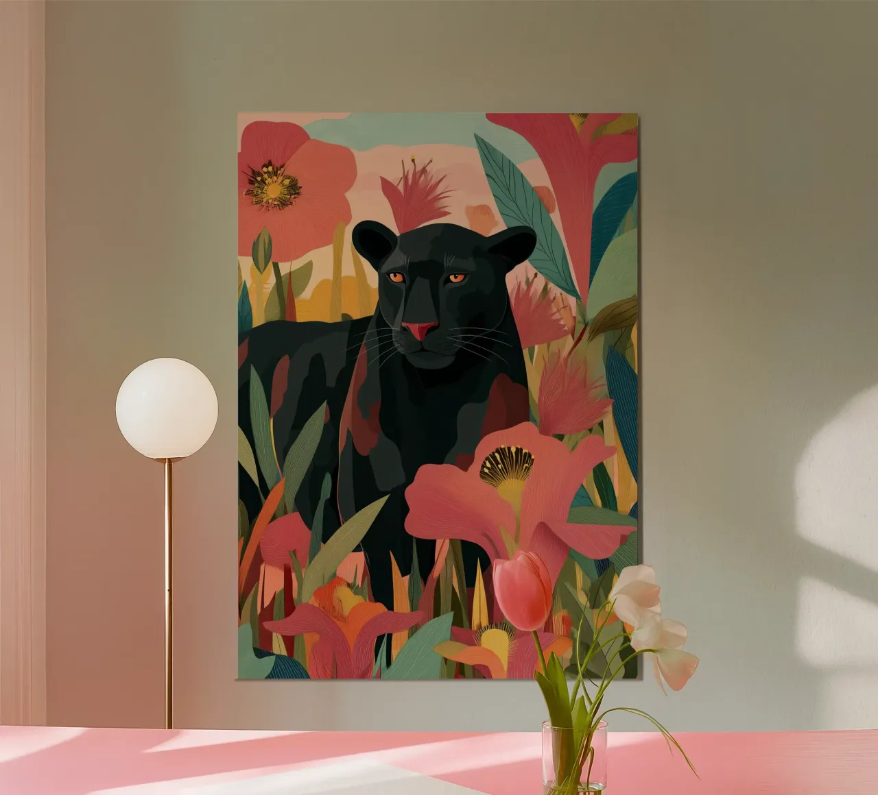Portrait of a Panther in Bloom II poster da Luca