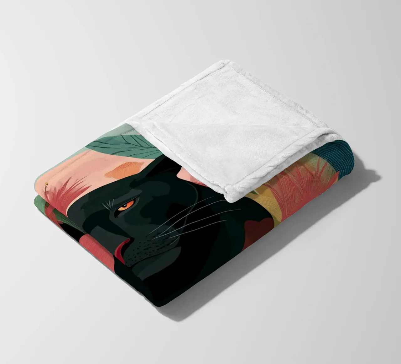 Portrait of a Panther in Bloom II coperta in pile da Luca