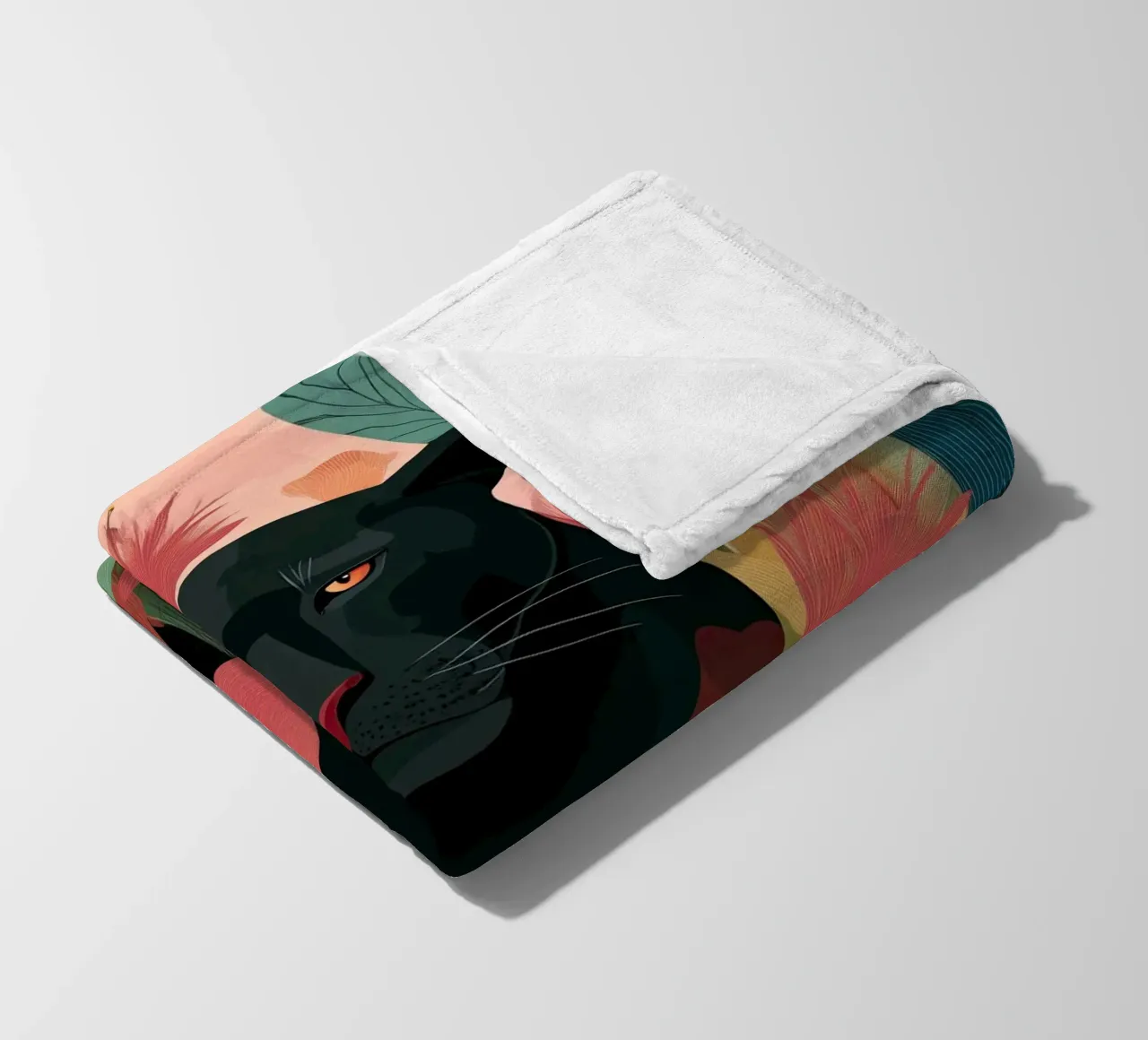 Portrait of a Panther in Bloom II coperta in pile da Luca