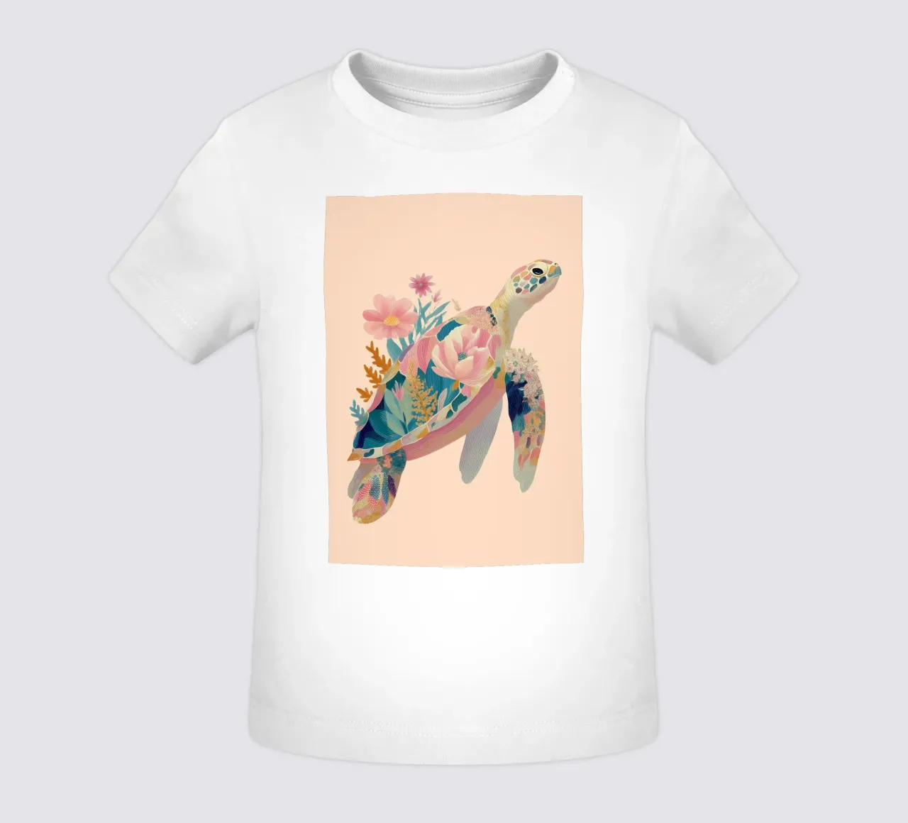 Portrait of a Turtle in Bloom maglietta neonato da Luca