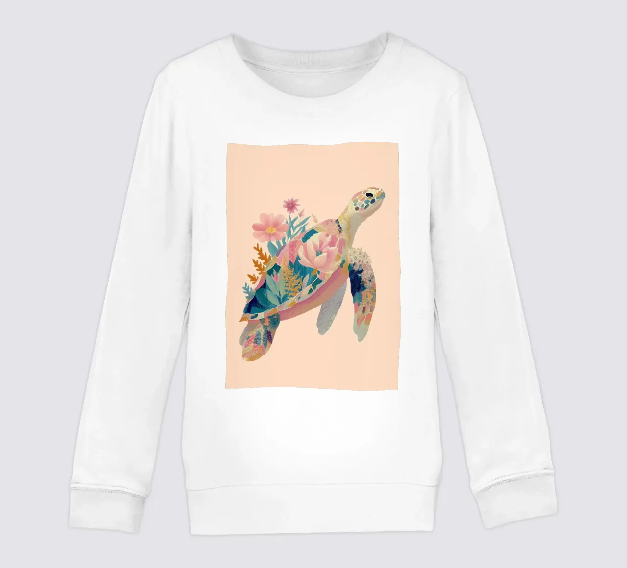 Portrait of a Turtle in Bloom felpa bambino da Luca