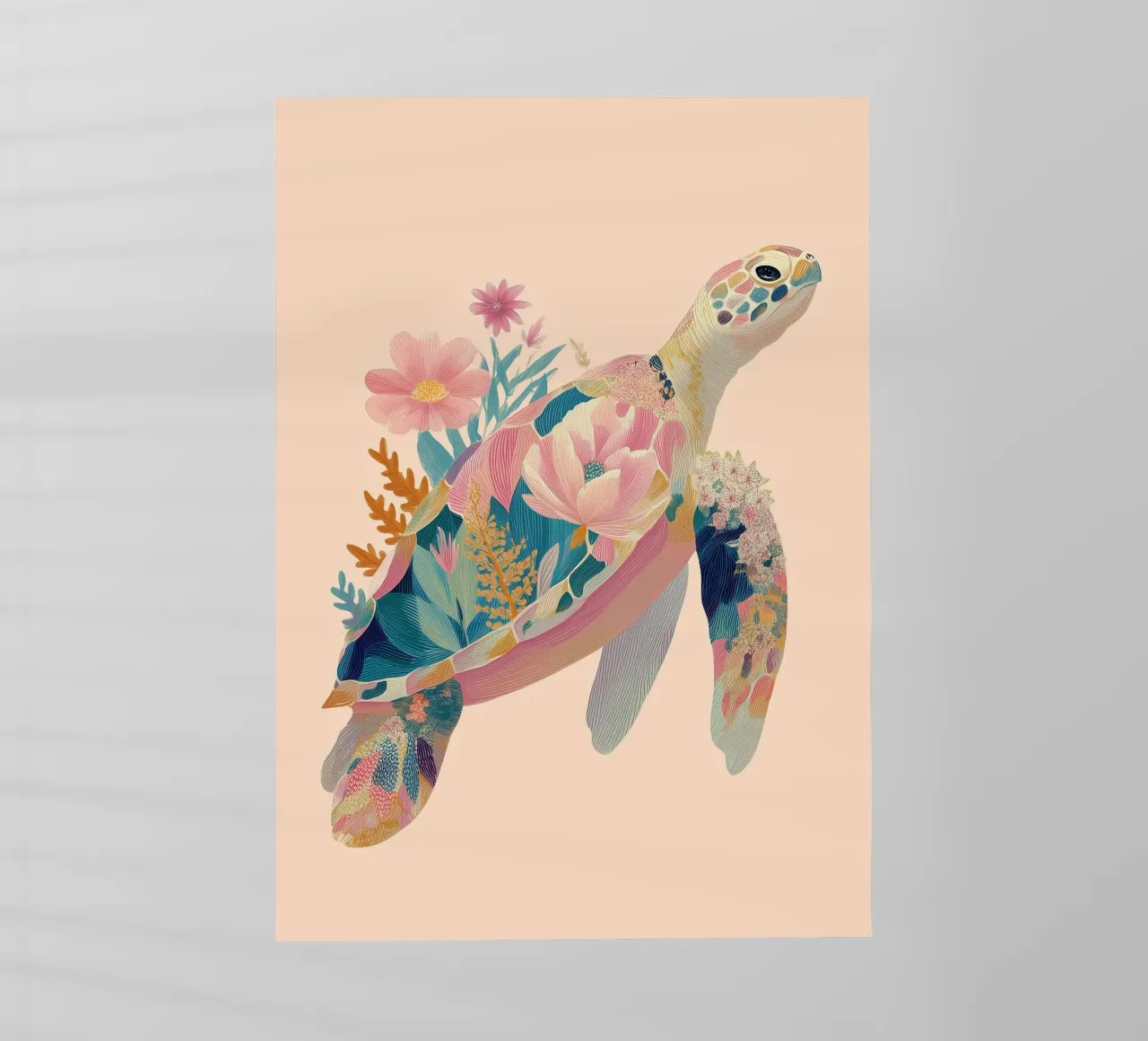 Portrait of a Turtle in Bloom pellicola backlit da Luca