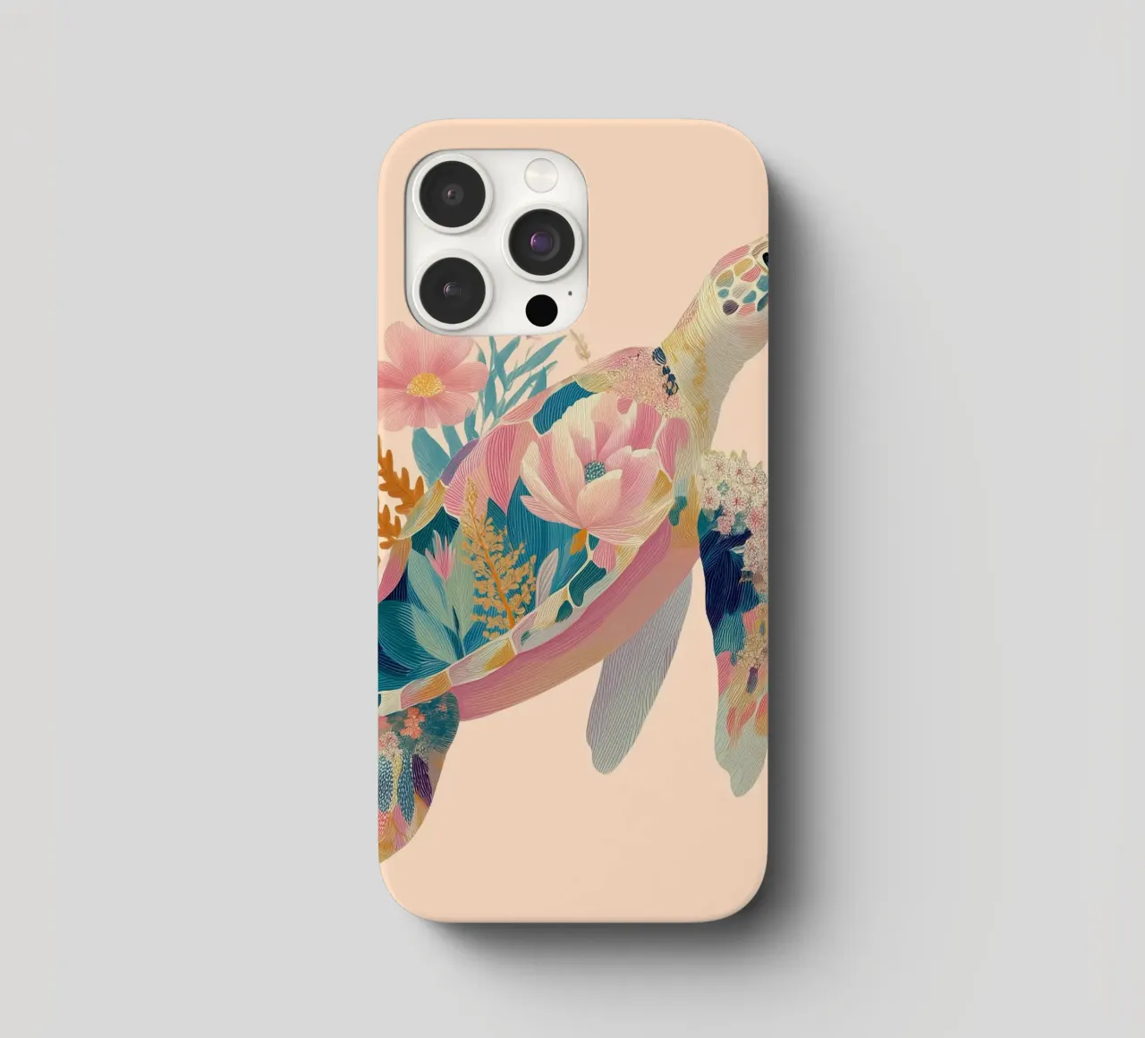 Portrait of a Turtle in Bloom cover iphone da Luca